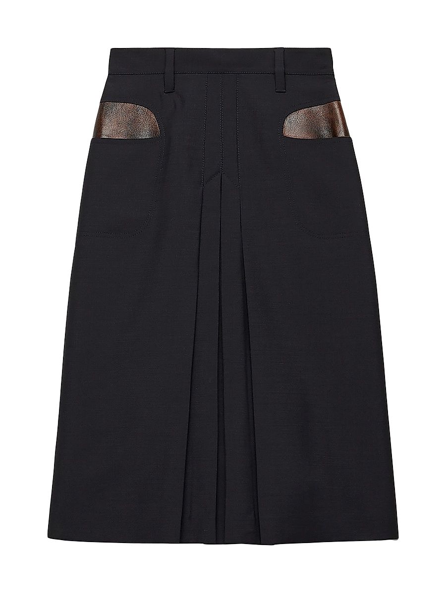 Women's Kid Mohair Midi Skirt - Blue - Size 2