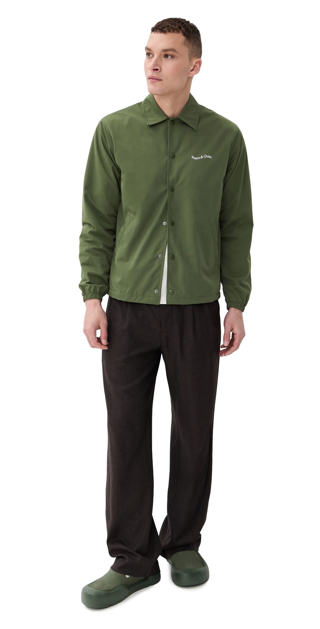 Museum of Peace and Quiet Wordmark Coach Jacket Forest L
