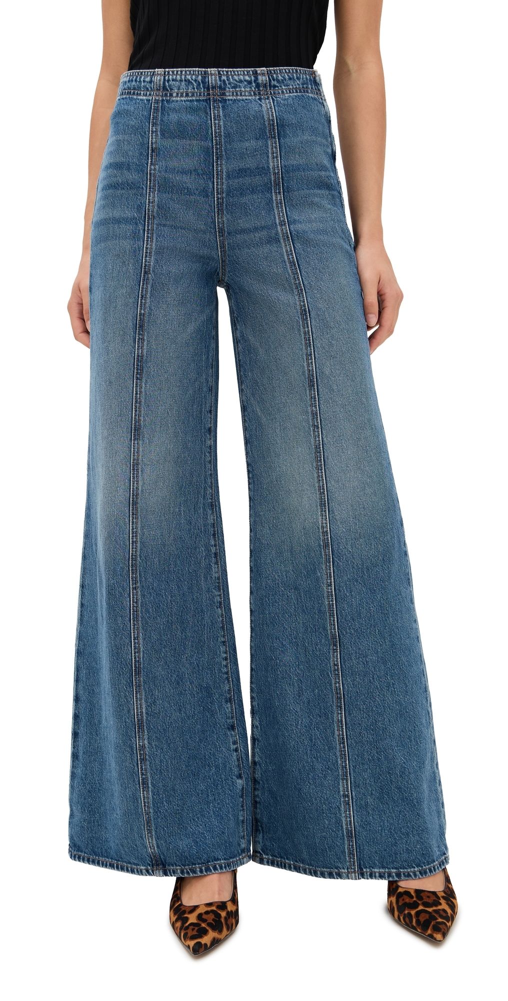 Ulla Johnson The Bianca Wide Leg Jeans Danube 28
