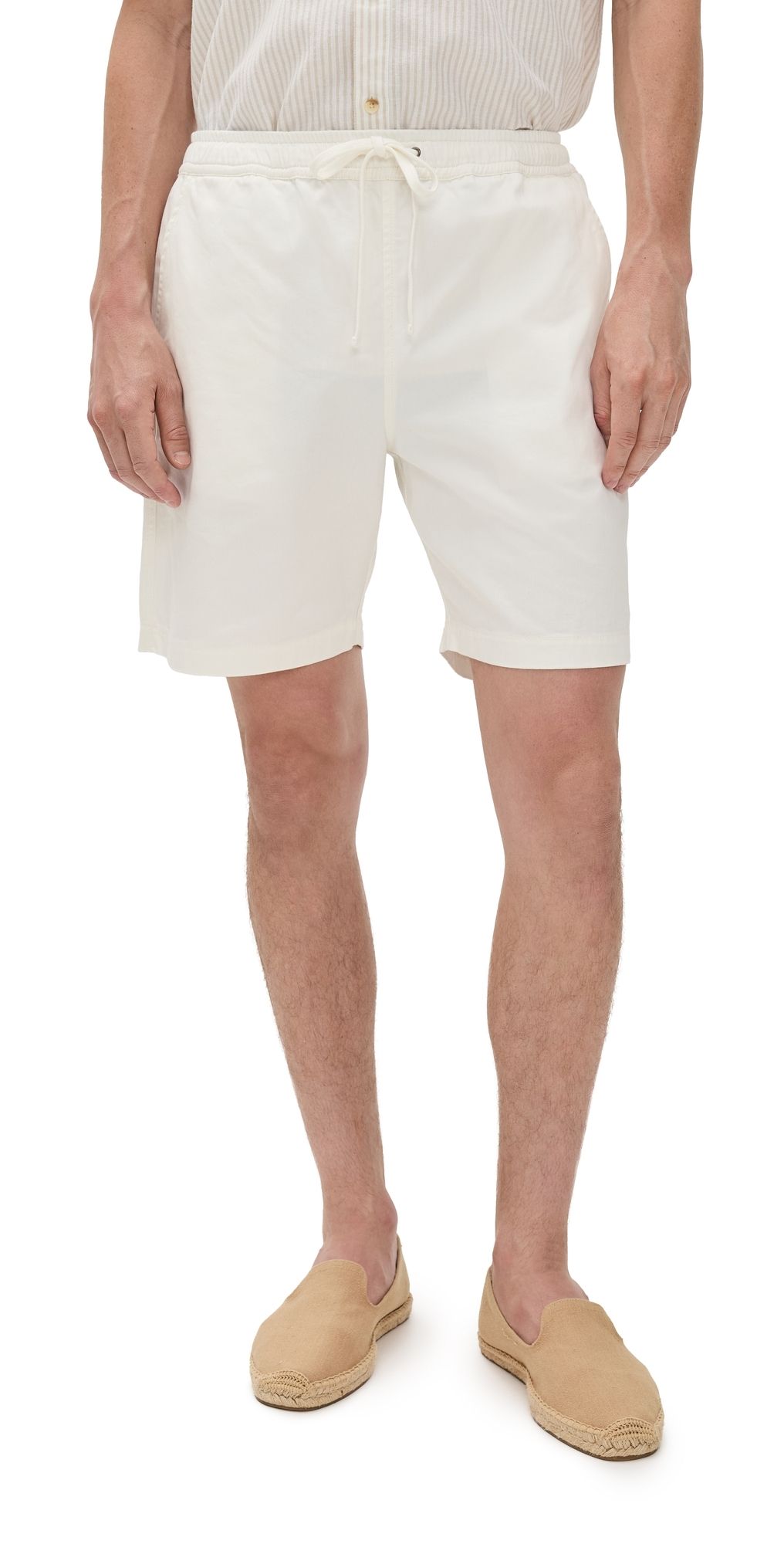 Universal Works Twill Beach Shorts Ecru M