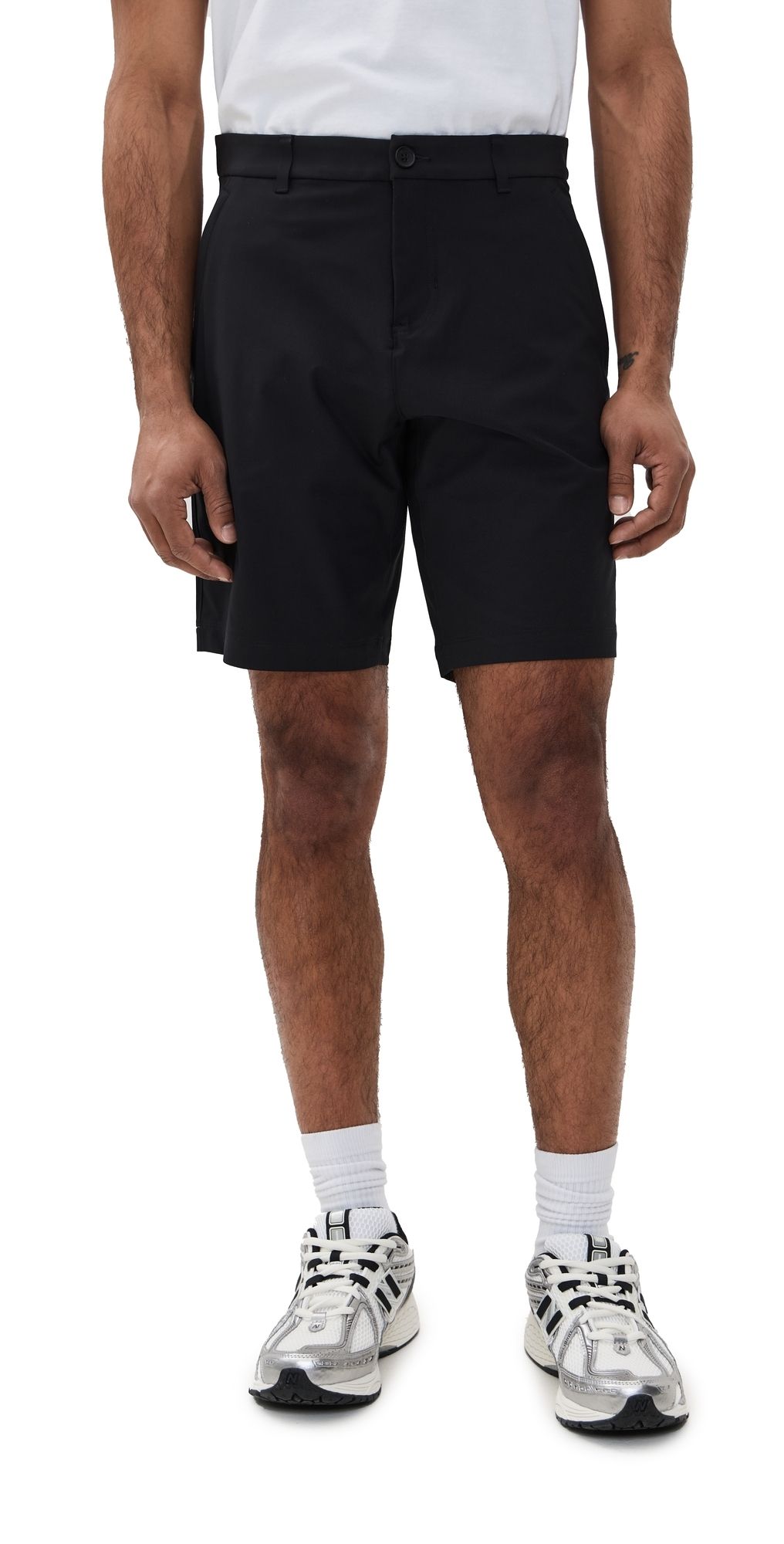 Reigning Champ Stretch Warp Knit Coach's Standard Short 9 Black 34