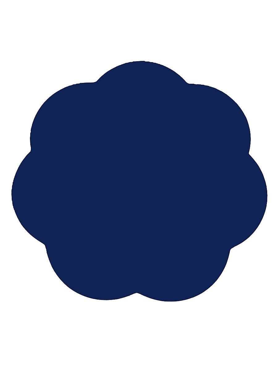 Scalloped 4-Piece Lacquer Placemat Set - Navy