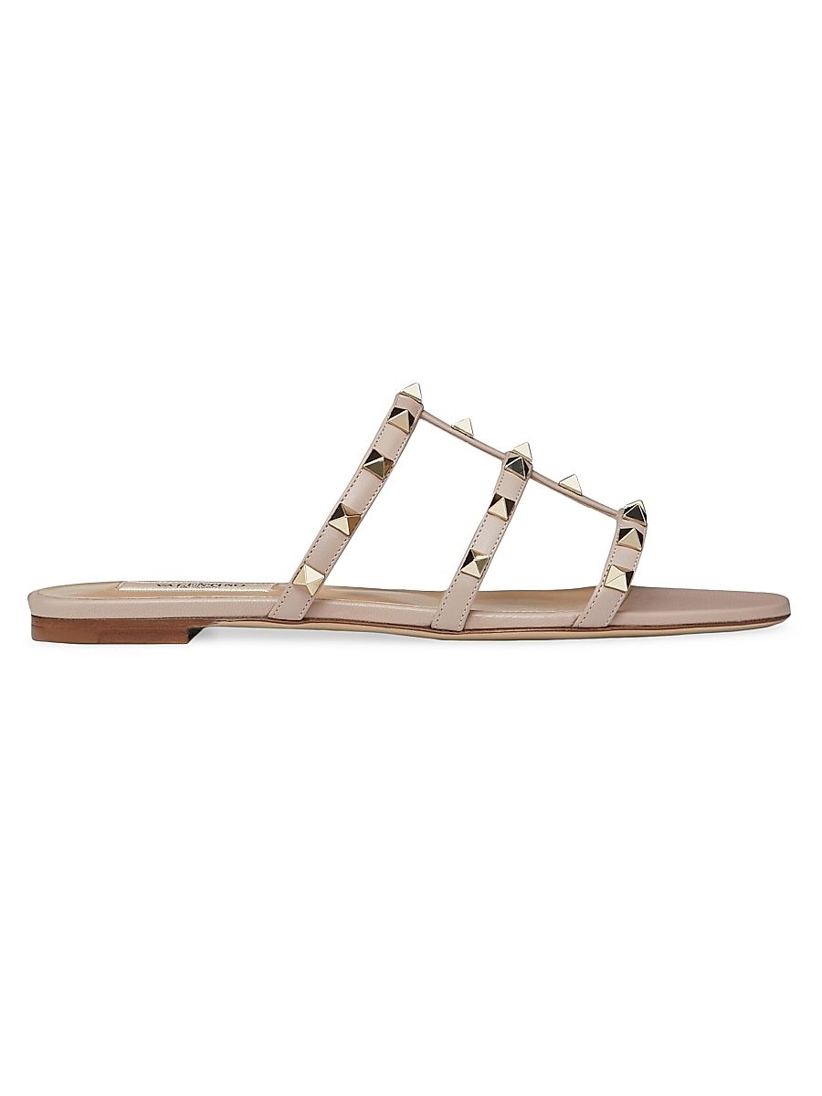 Women's Rockstud Flat Slide Sandals - Poudre - Size 11.5