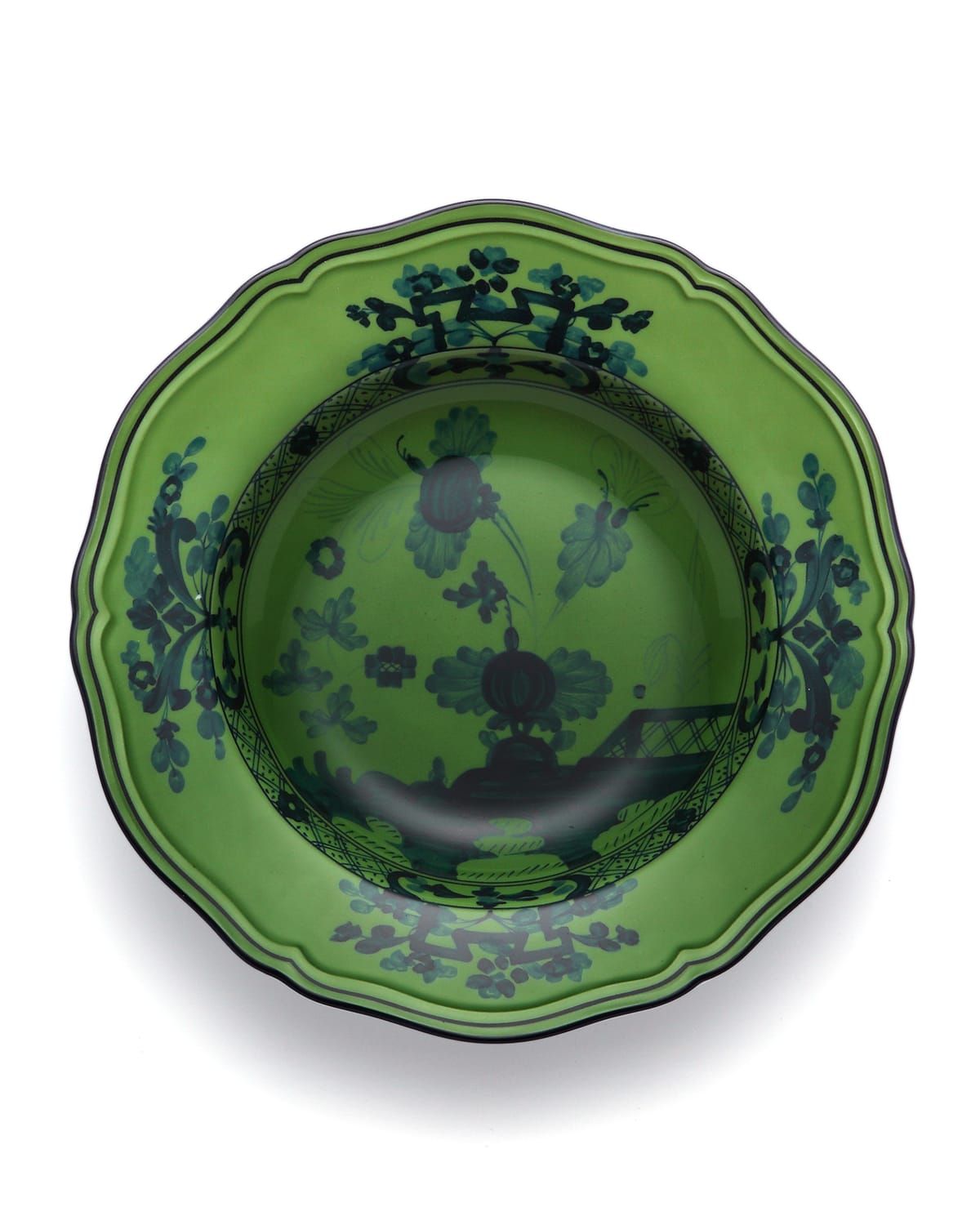 Oriente Italiano Soup Plate, Malachite