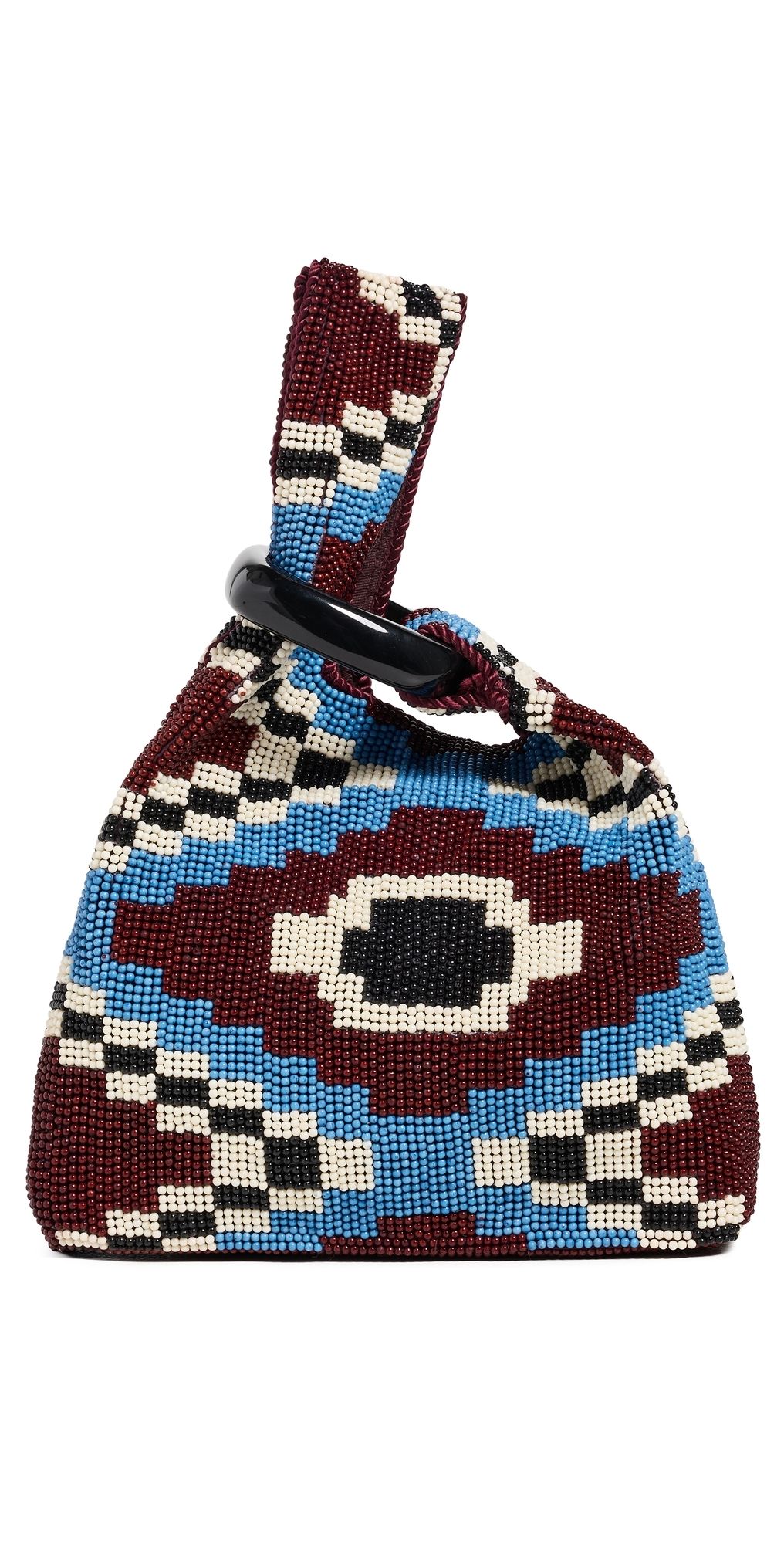 Veronica Beard Beaded Swing Bag Wine Multi One Size