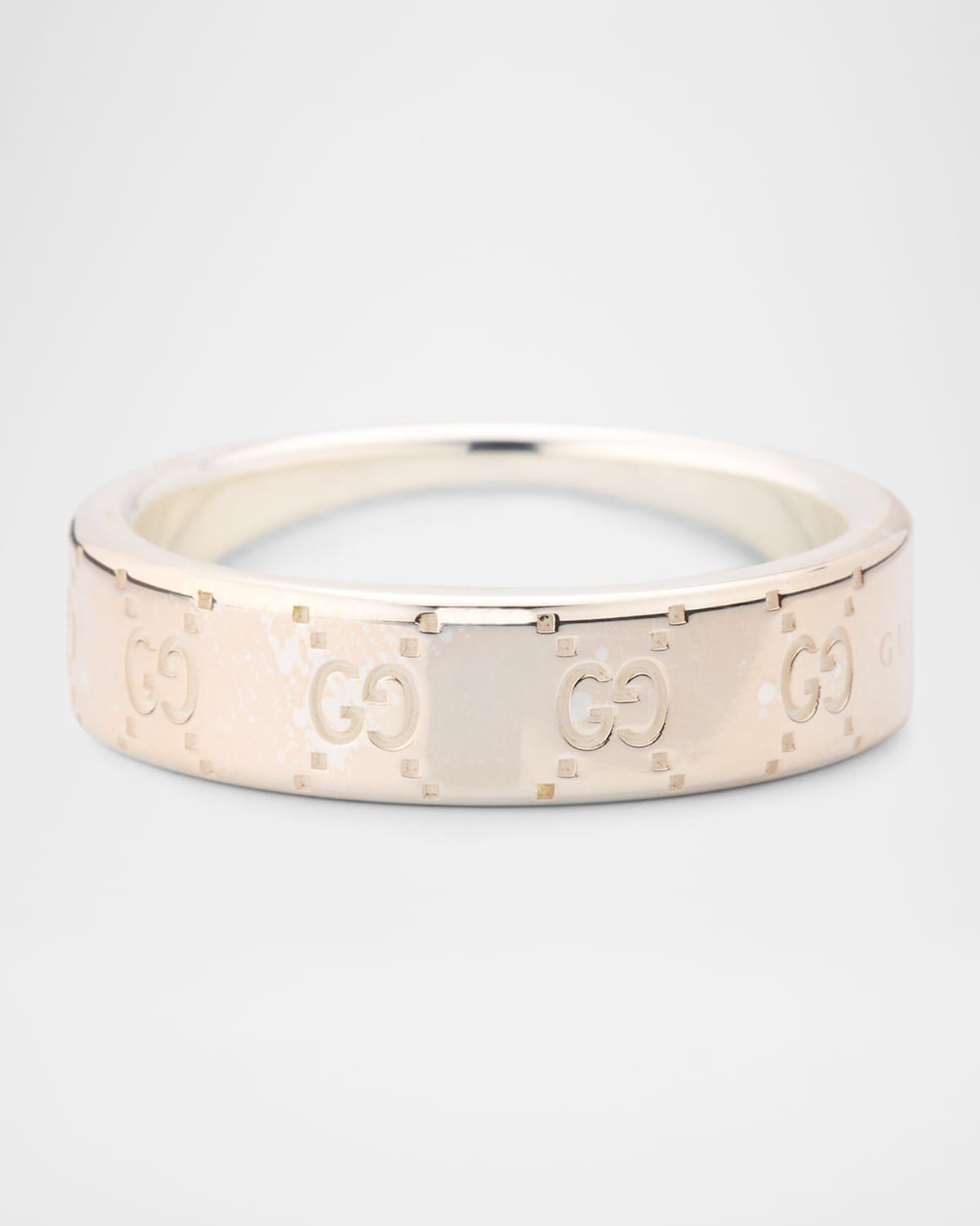 Men & apos;s Gucci Signature Sterling Silver Band Ring