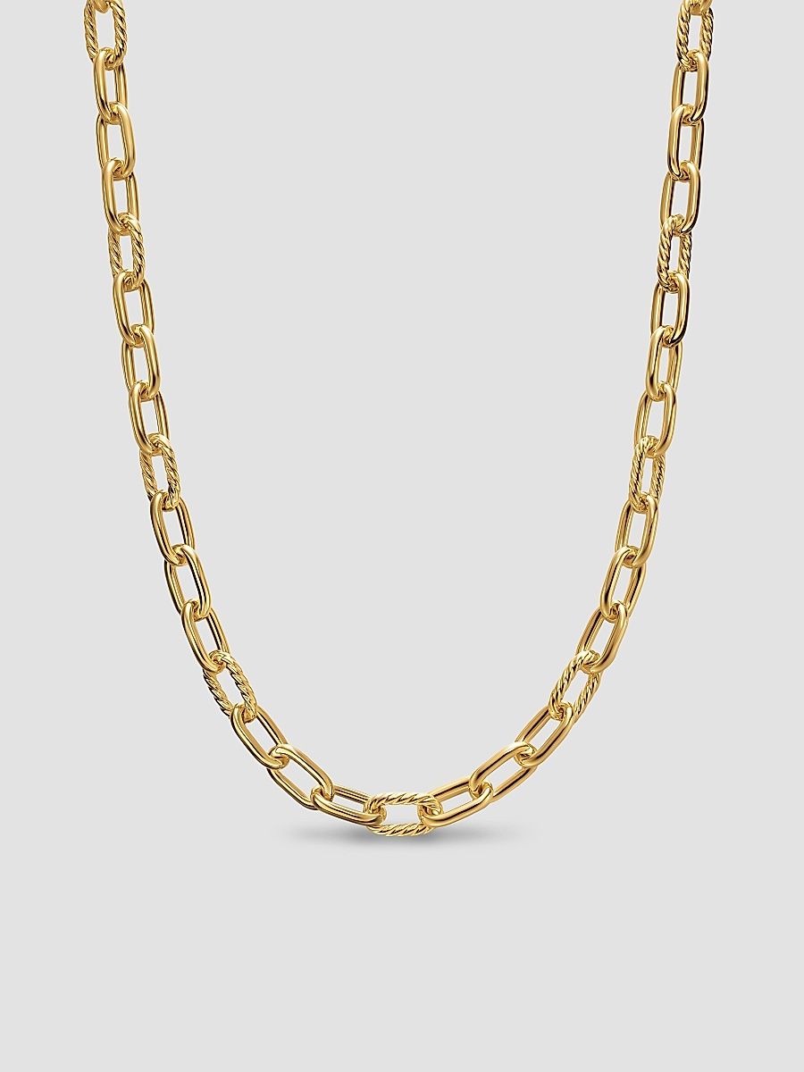 Women's DY Madison Chain Necklace in 18K Yellow Gold, 8.5MM - Gold - Size 16.5