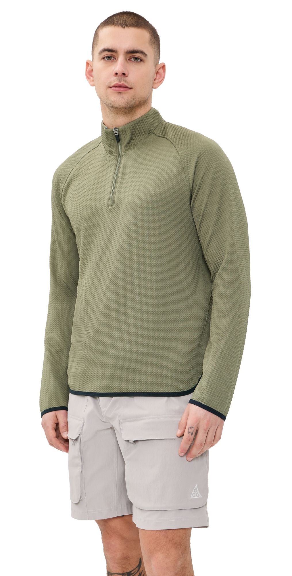 Rhone Founder's Quarter Zip Pullover Smokey Olive XXL