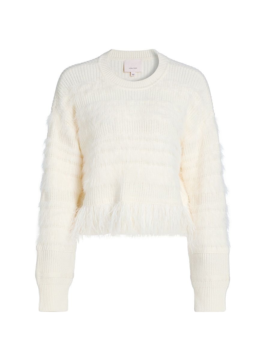 Women's Vivi Wool-Blend Pullover - Ivory - Size XL