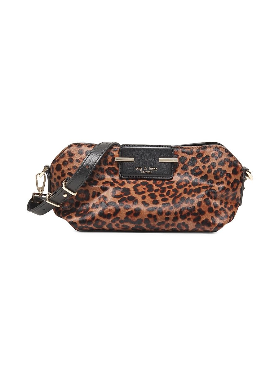 Women's Realm Leopard Print Leather Crossbody Bag - Leopard