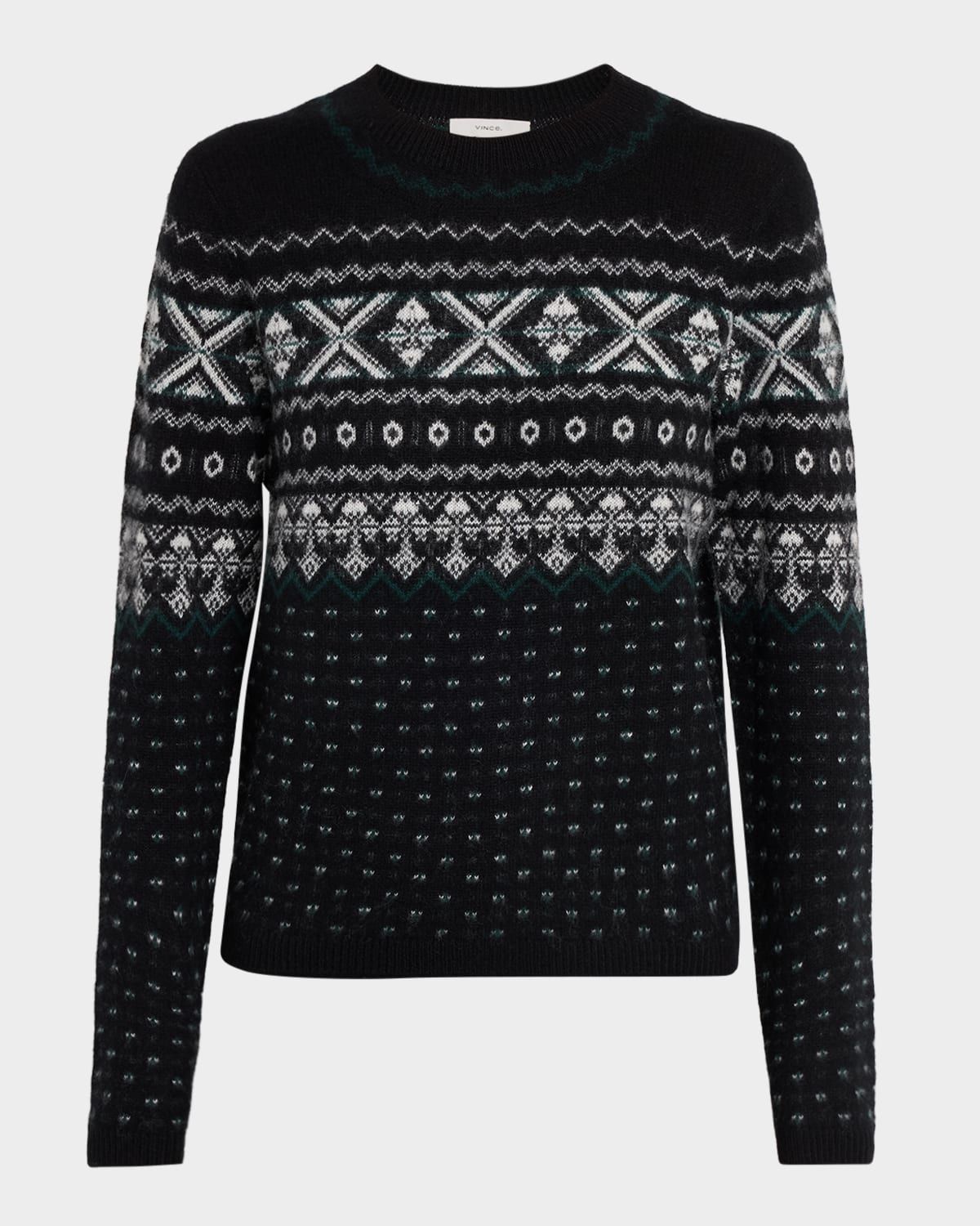 Cashmere Fairisle Crewneck Sweater