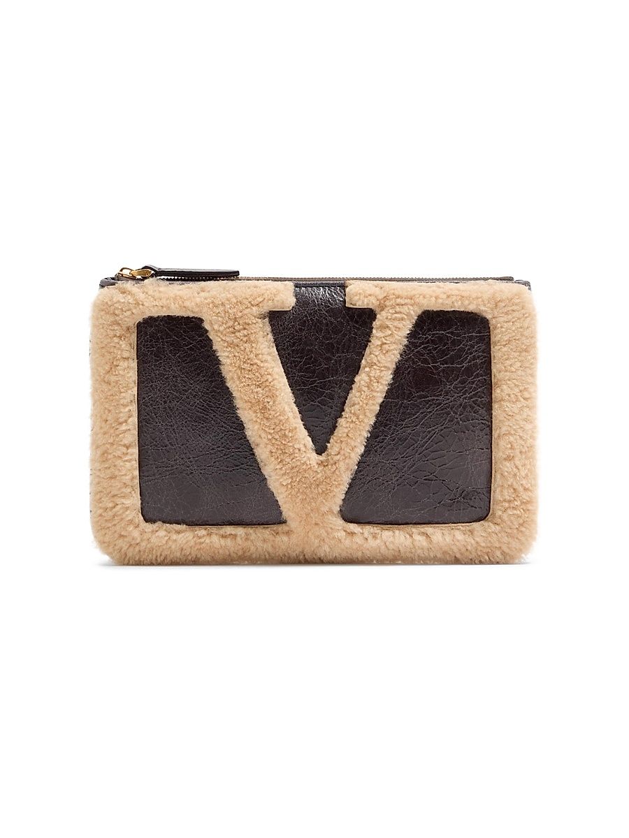 Women's Viva Superstar Sheepskin Pouch - Brown Beige