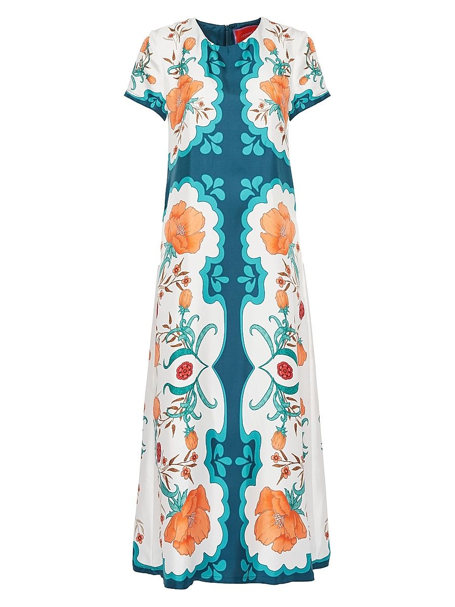 Women's Swing Dress - Morpheus Placee Orange - Size XXL