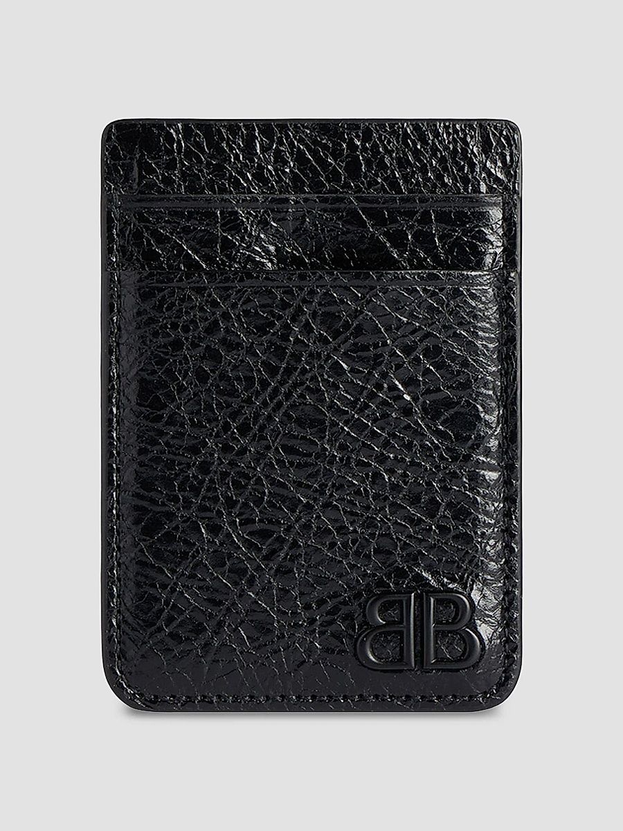 Balenciaga Men's Monaco Magnet Card Holder - Black