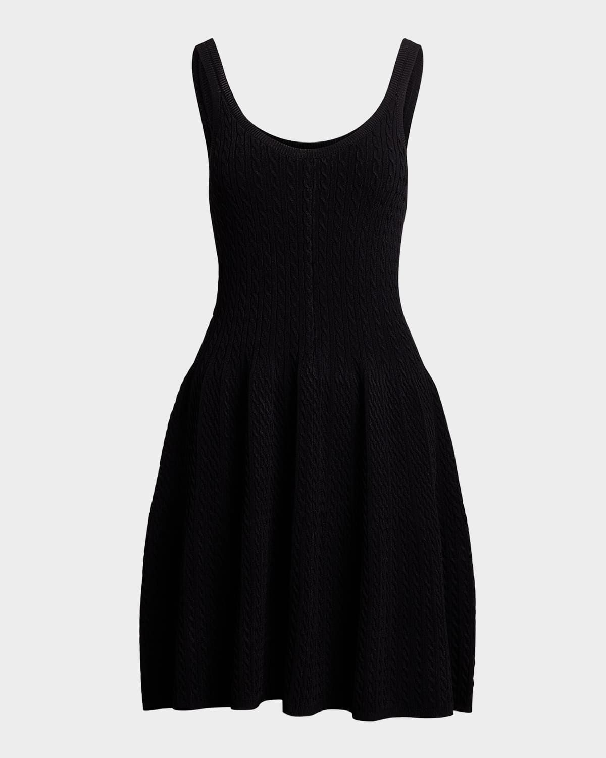 Cable-Knit Sleeveless Sweater Dress
