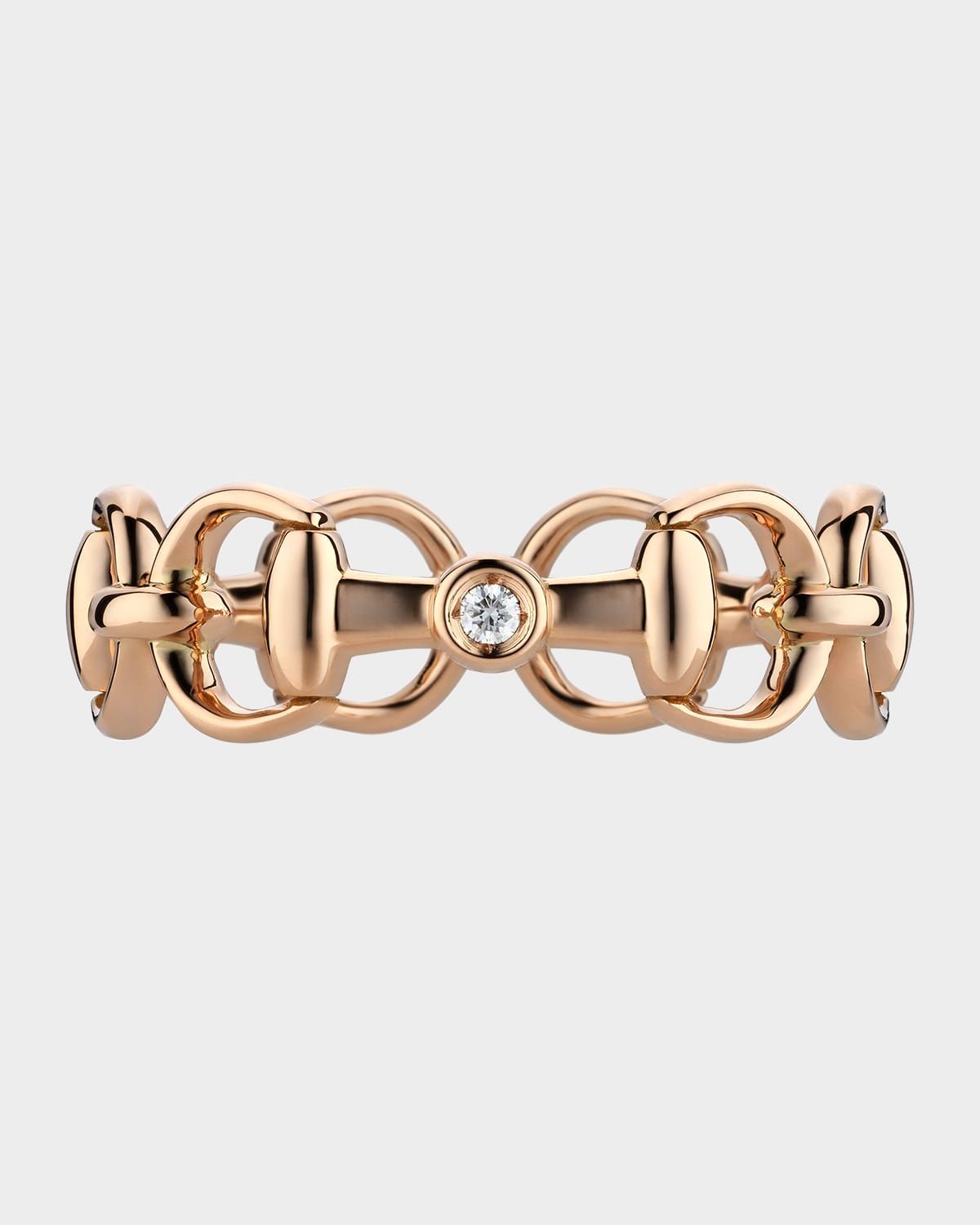 Gucci Horsebit 18K Diamond Ring