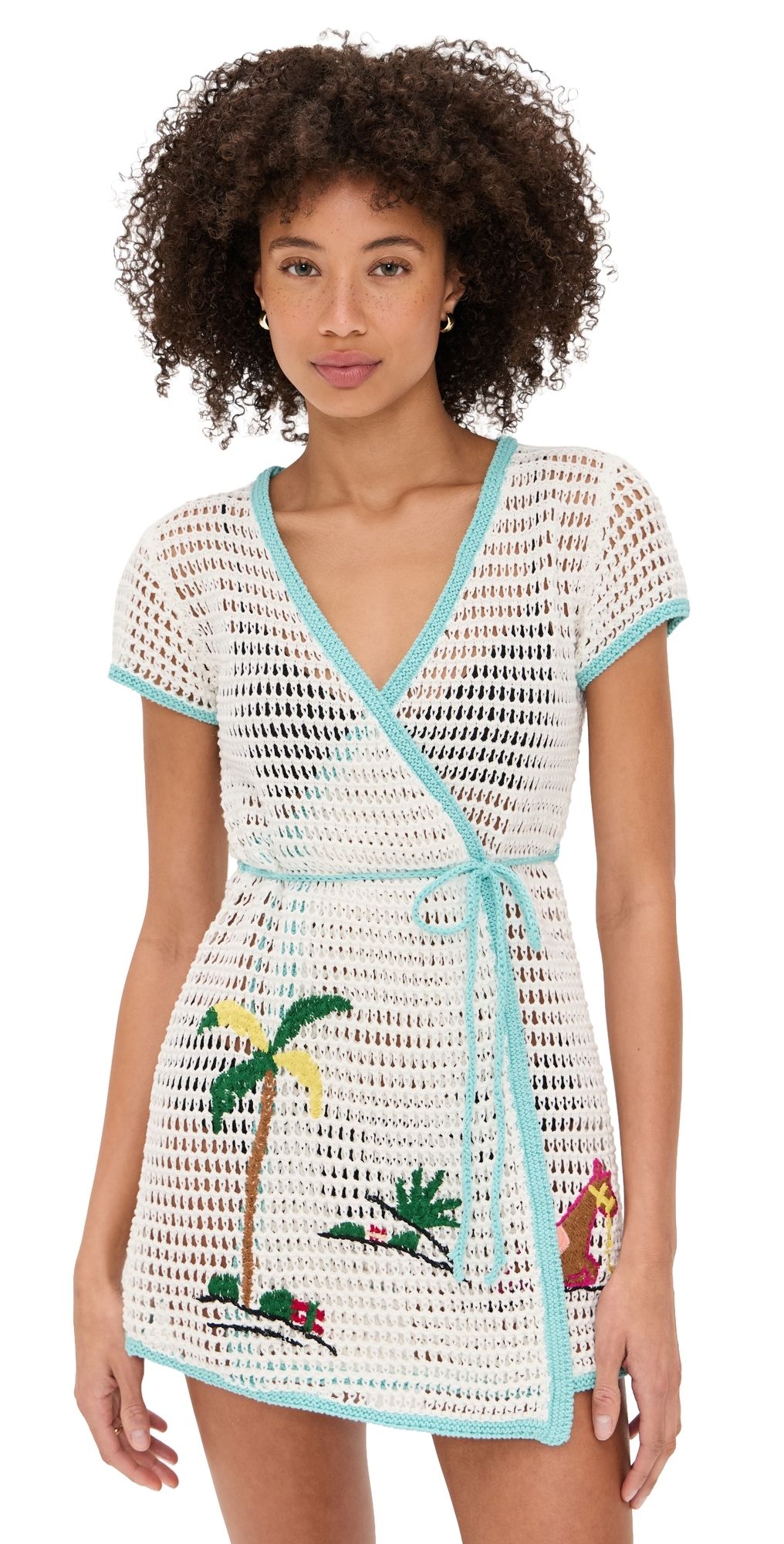 STAUD Spritz Dress Riviera Ivory L