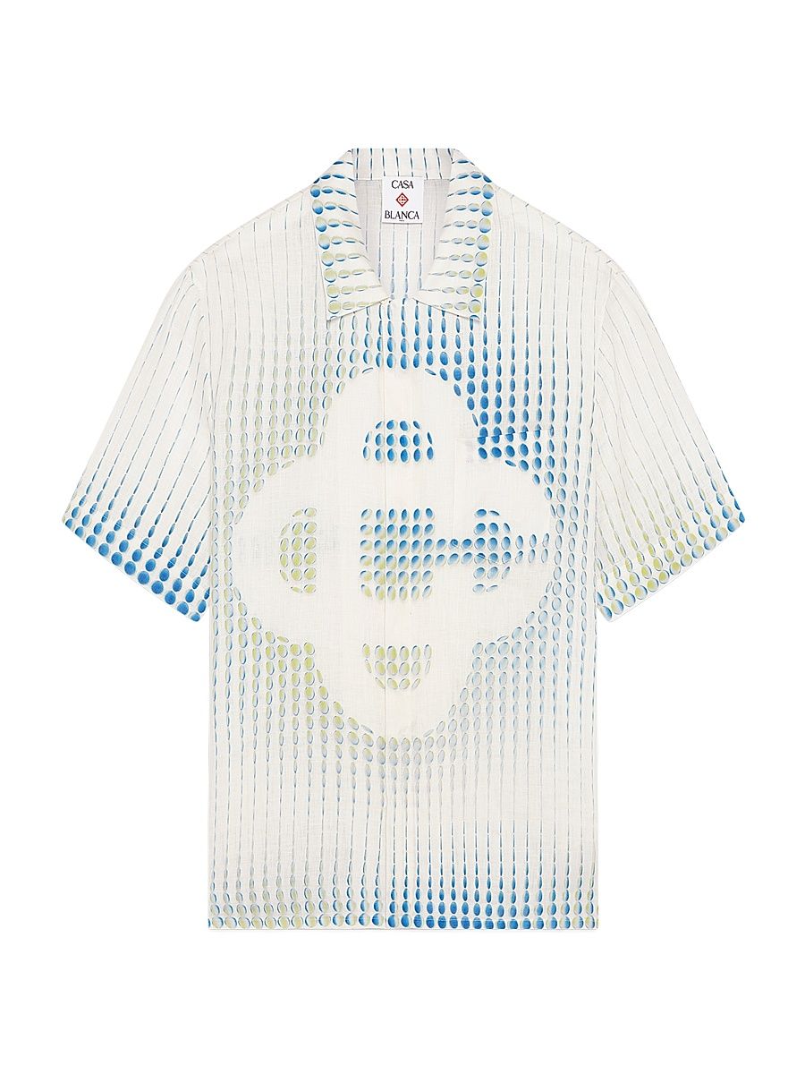Men's Pills Monogram Linen Shirt - Dots - Size XXXL