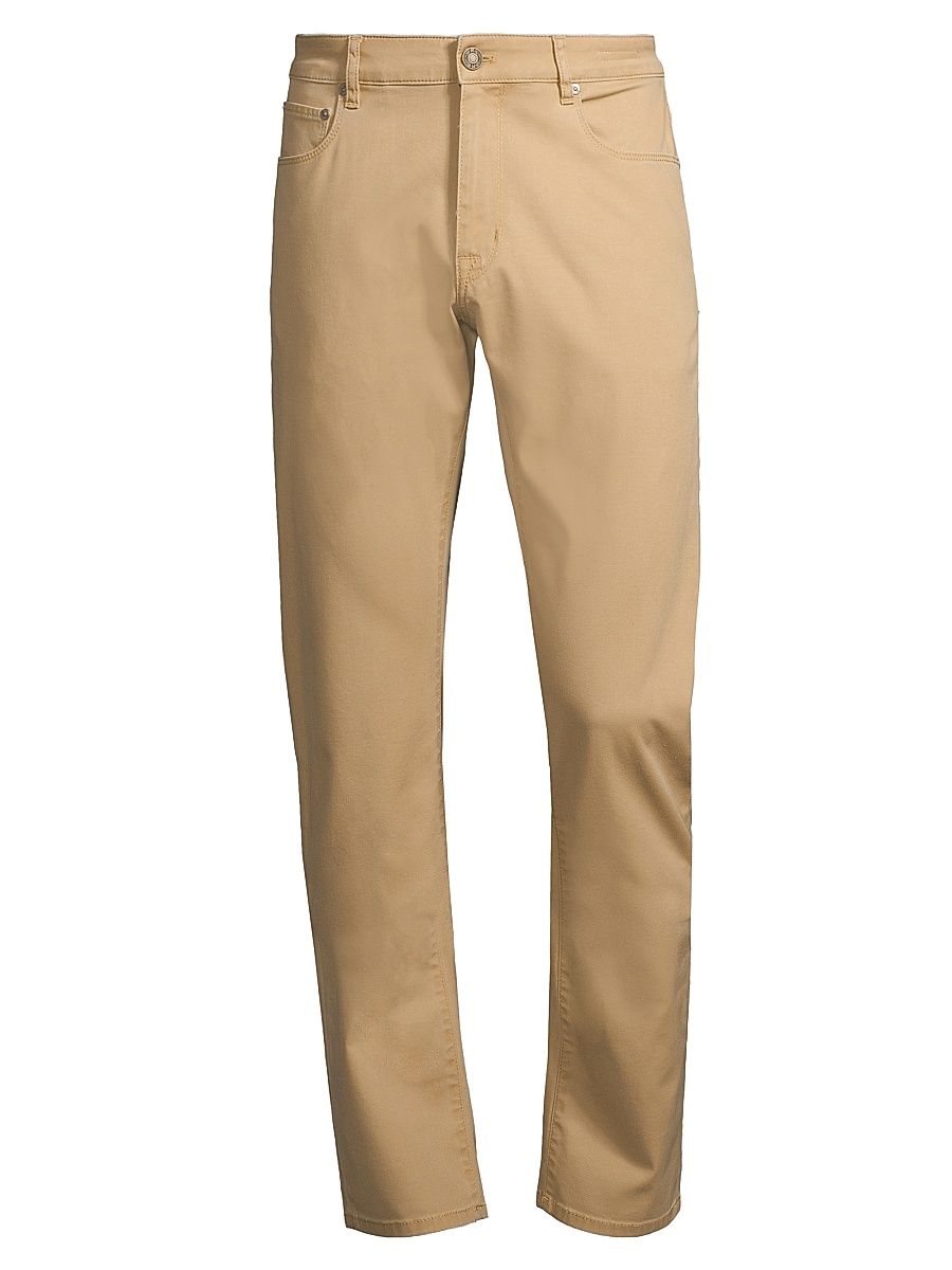 Men's Piqué Microstructure Super Light Cotton Pants - Washed High Tan - Size 38