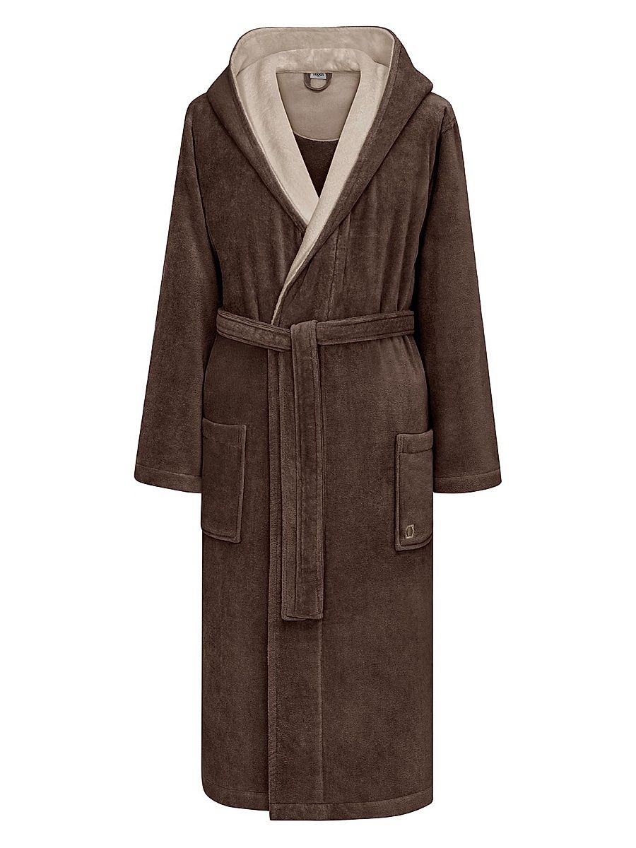 Women's Art Line Bathrobe - Warm Chocolate Beige - Size XL