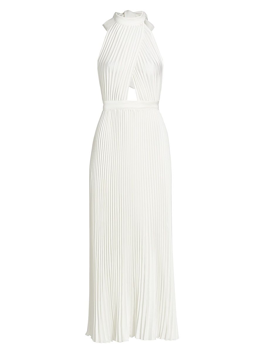 Women's Renaissance Sleeveless Pleated Gown - Blanc - Size 6