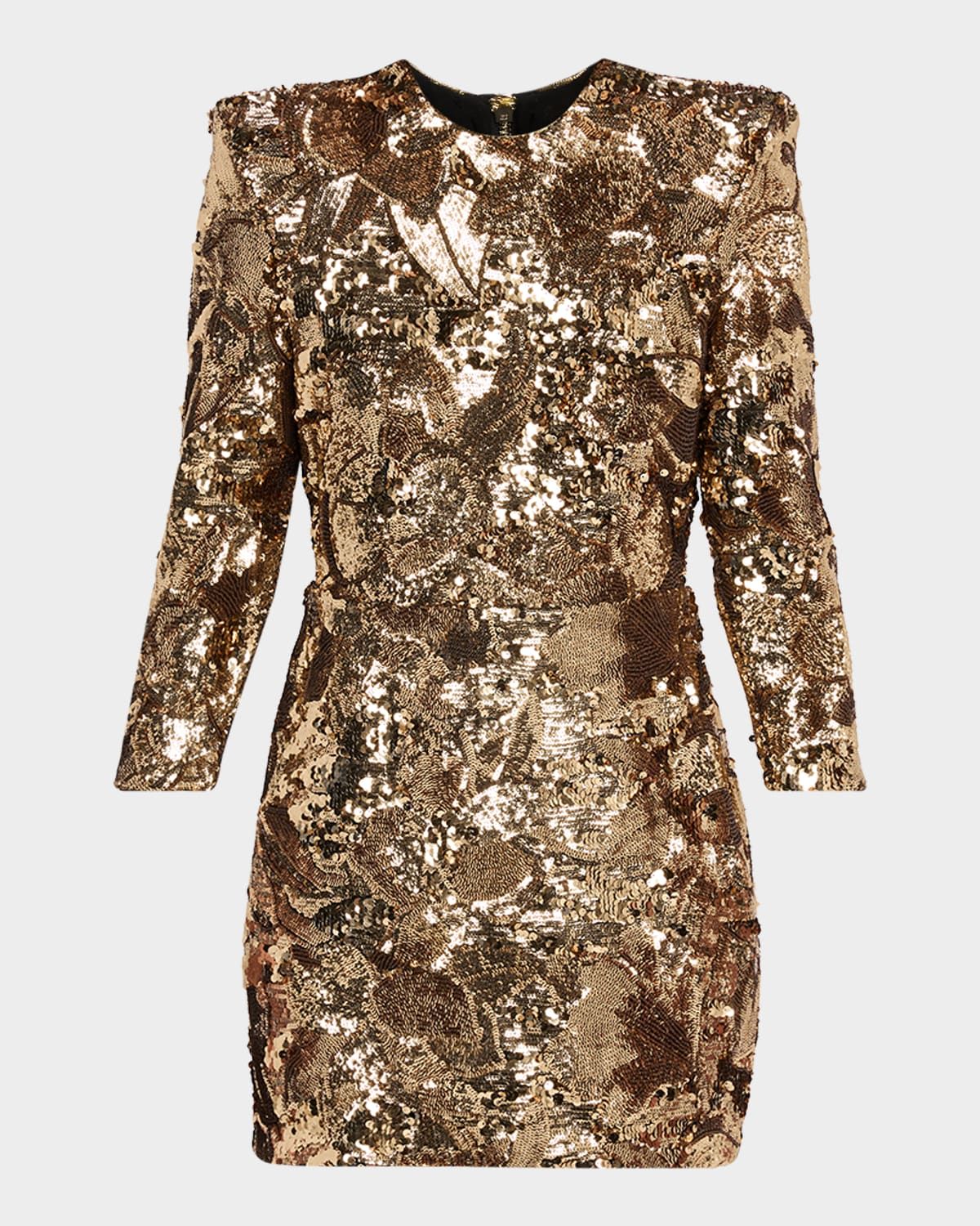 Florentine Sunset Sequined Mini Dress