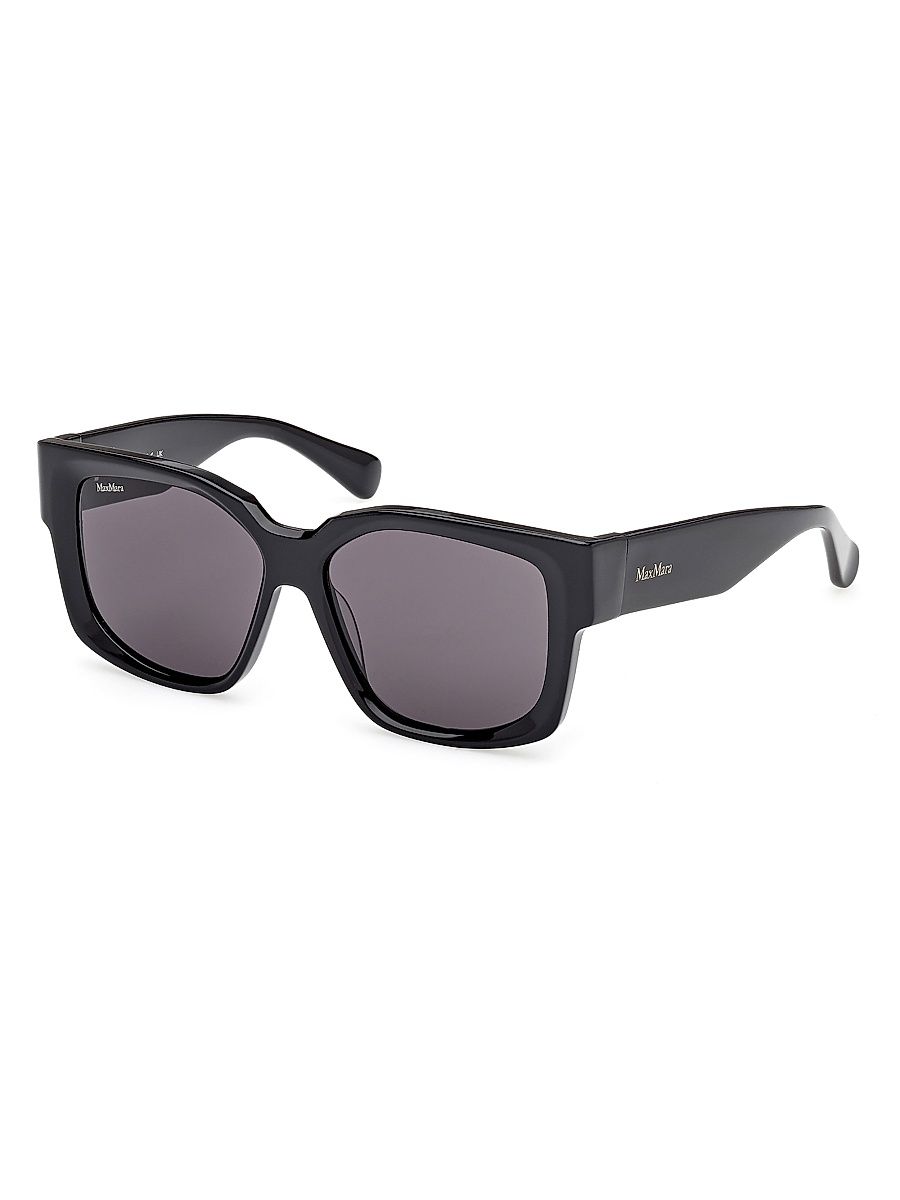 Women's Glimpse-7 54MM Square Sunglasses - Shiny Black