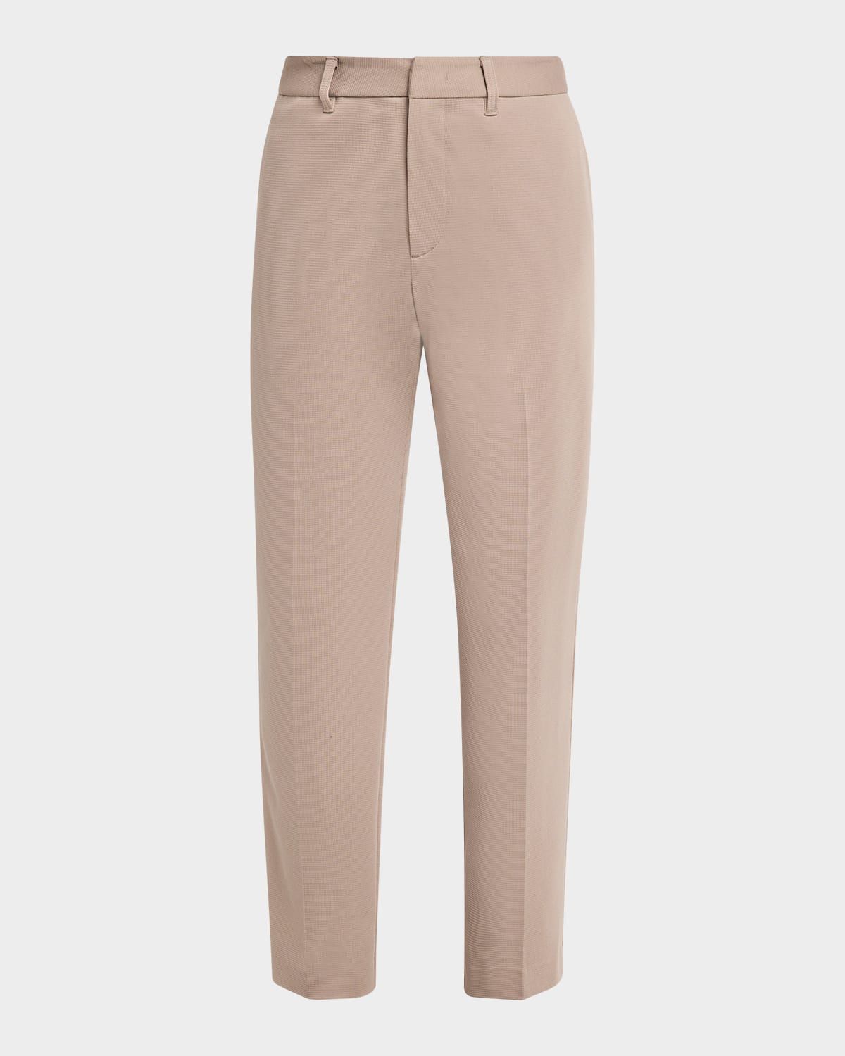 Men & apos;s Micro-Jacquard Flat-Front Trousers