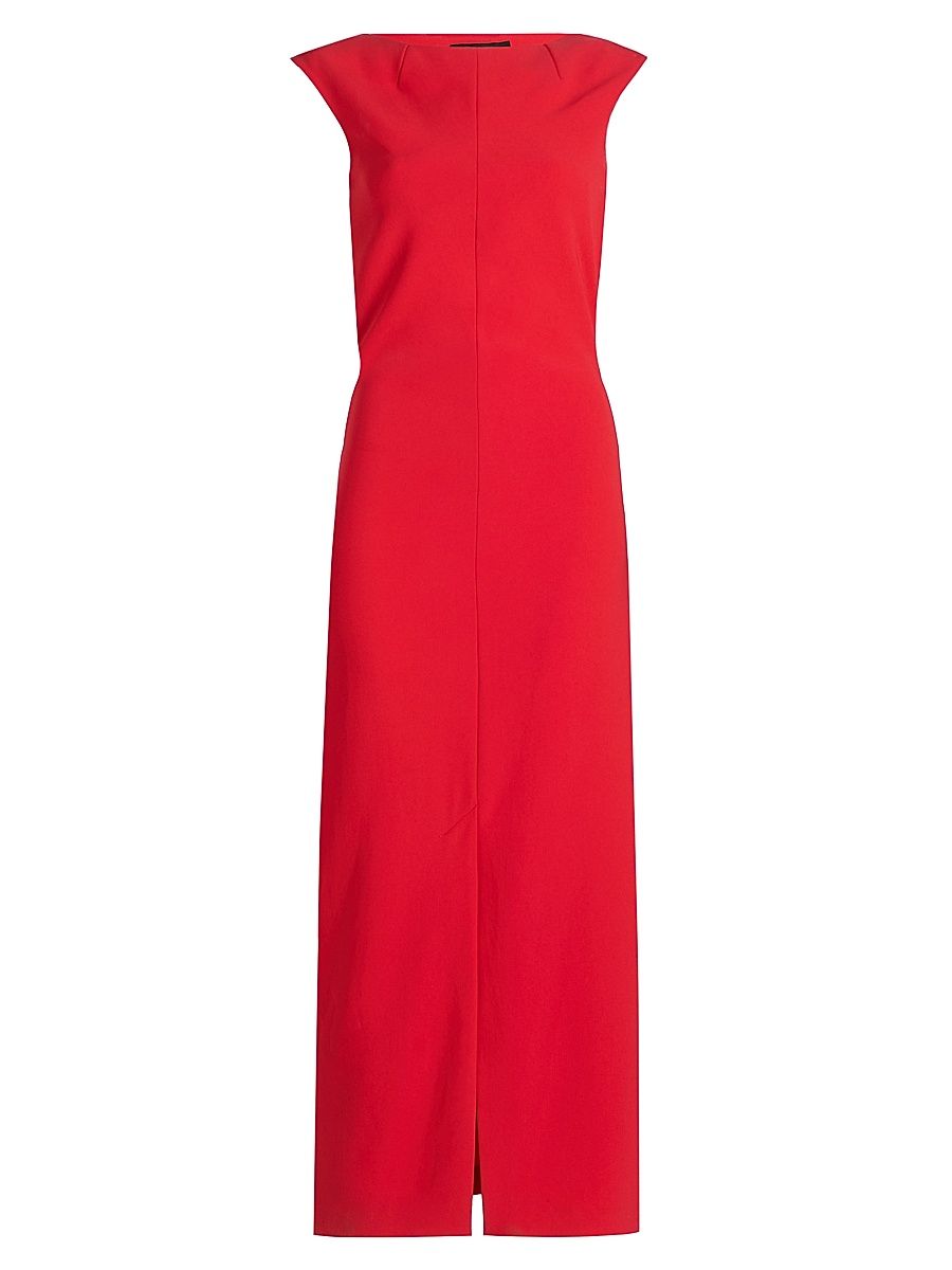 Women's Damea Double Crepe Maxi Dress - Tomato - Size 14