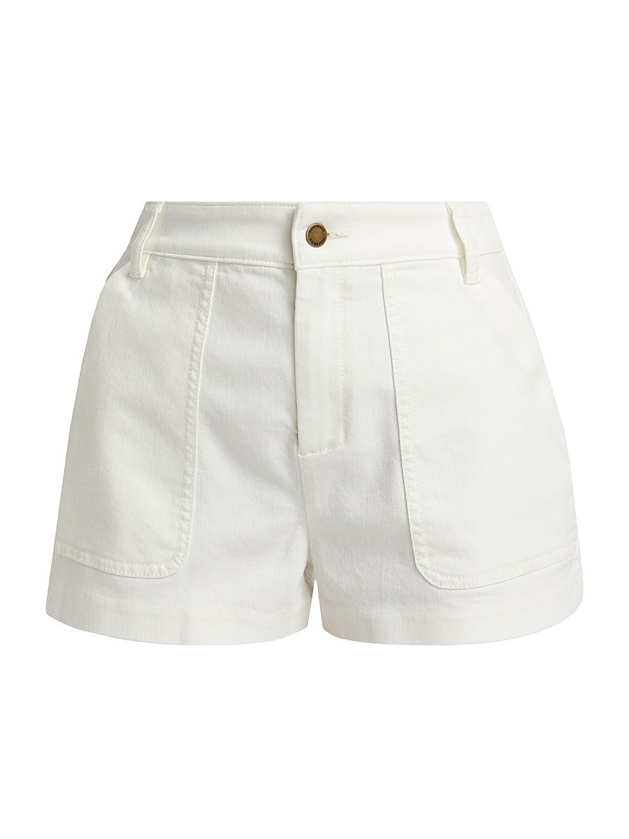 Women's Hilary Cotton-Blend Shorts - White - Size 32