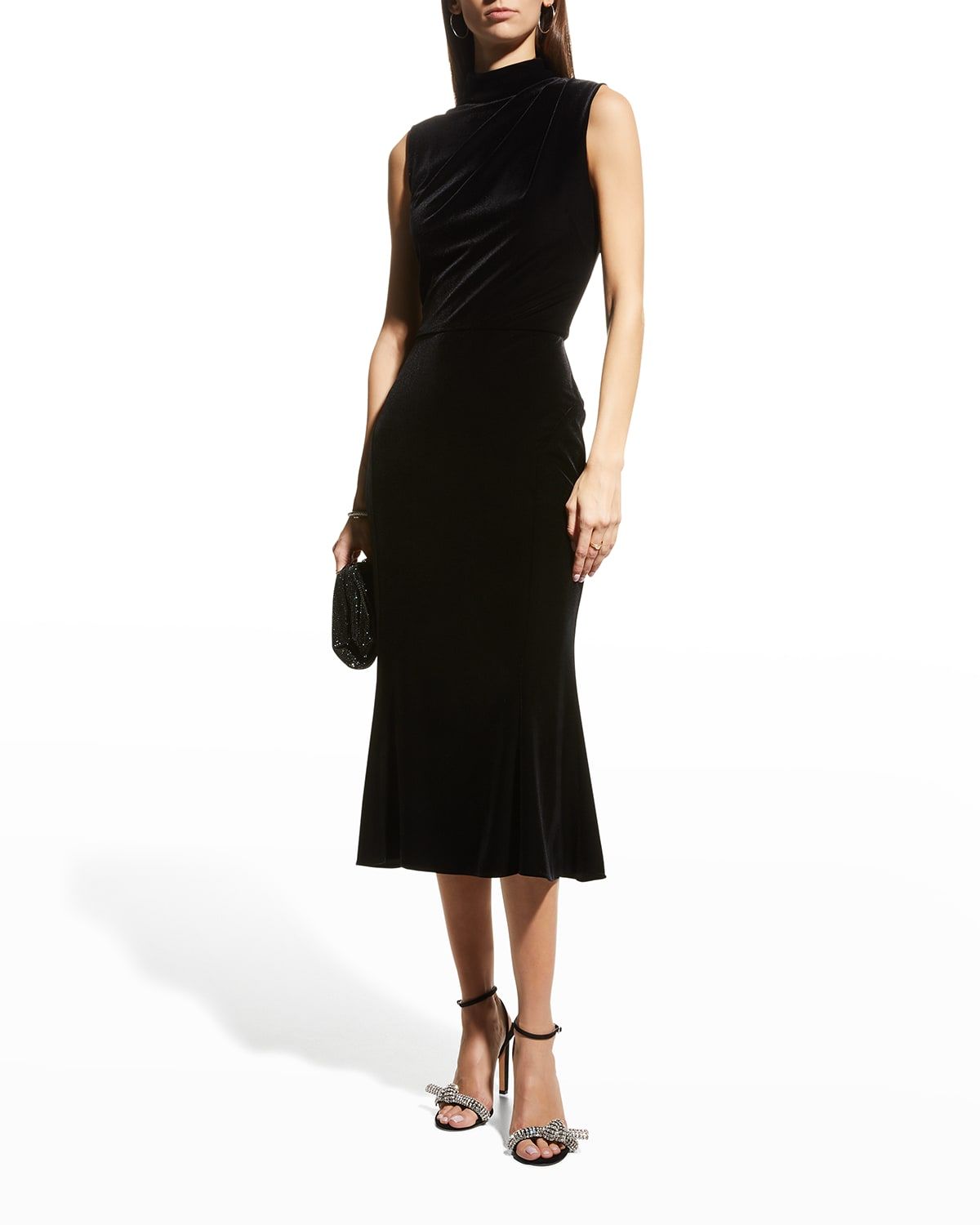 Audrey Sleeveless Velvet Dress