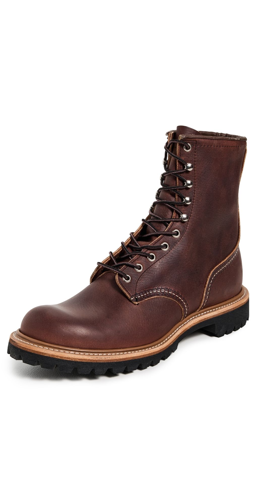 Red Wing 8-Inch Logger Oil Slick Leather Boots Briar Oil Slick 8.5