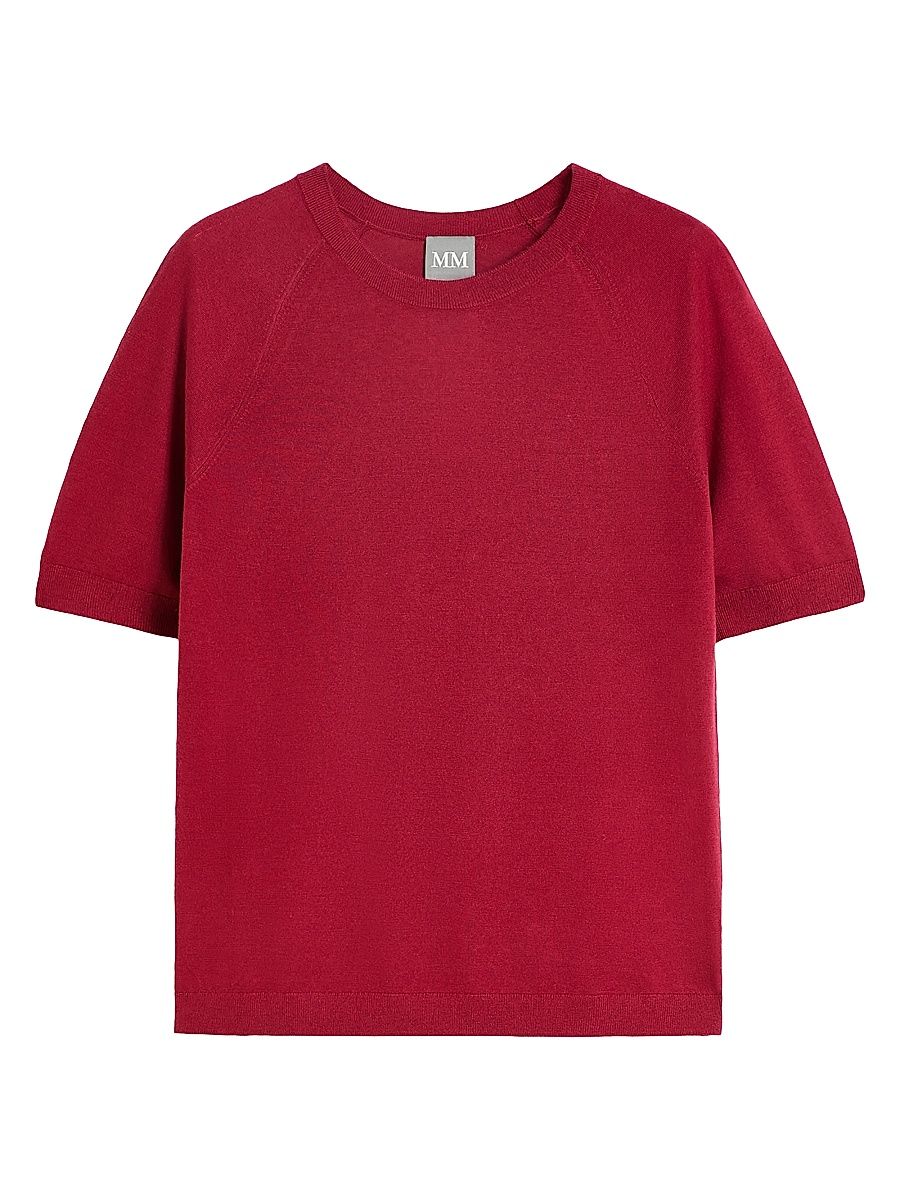 Women's Wool and Cashmere Sweater - Dark Red - Size XL