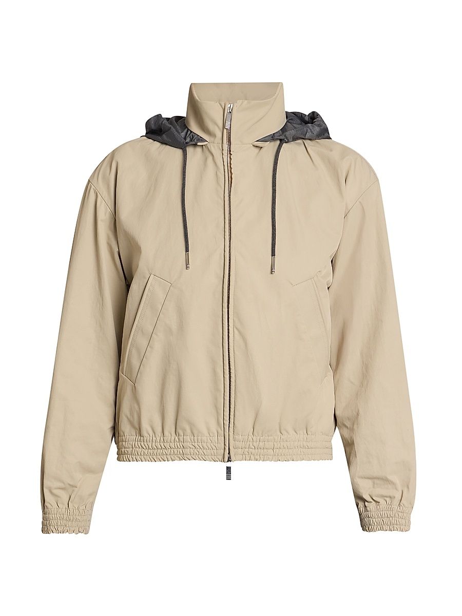 Women's Striped Track Jacket - Beige - Size 4