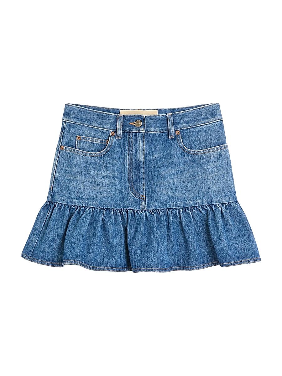 Women's Denim Mini Skirt - Blue - Size 8