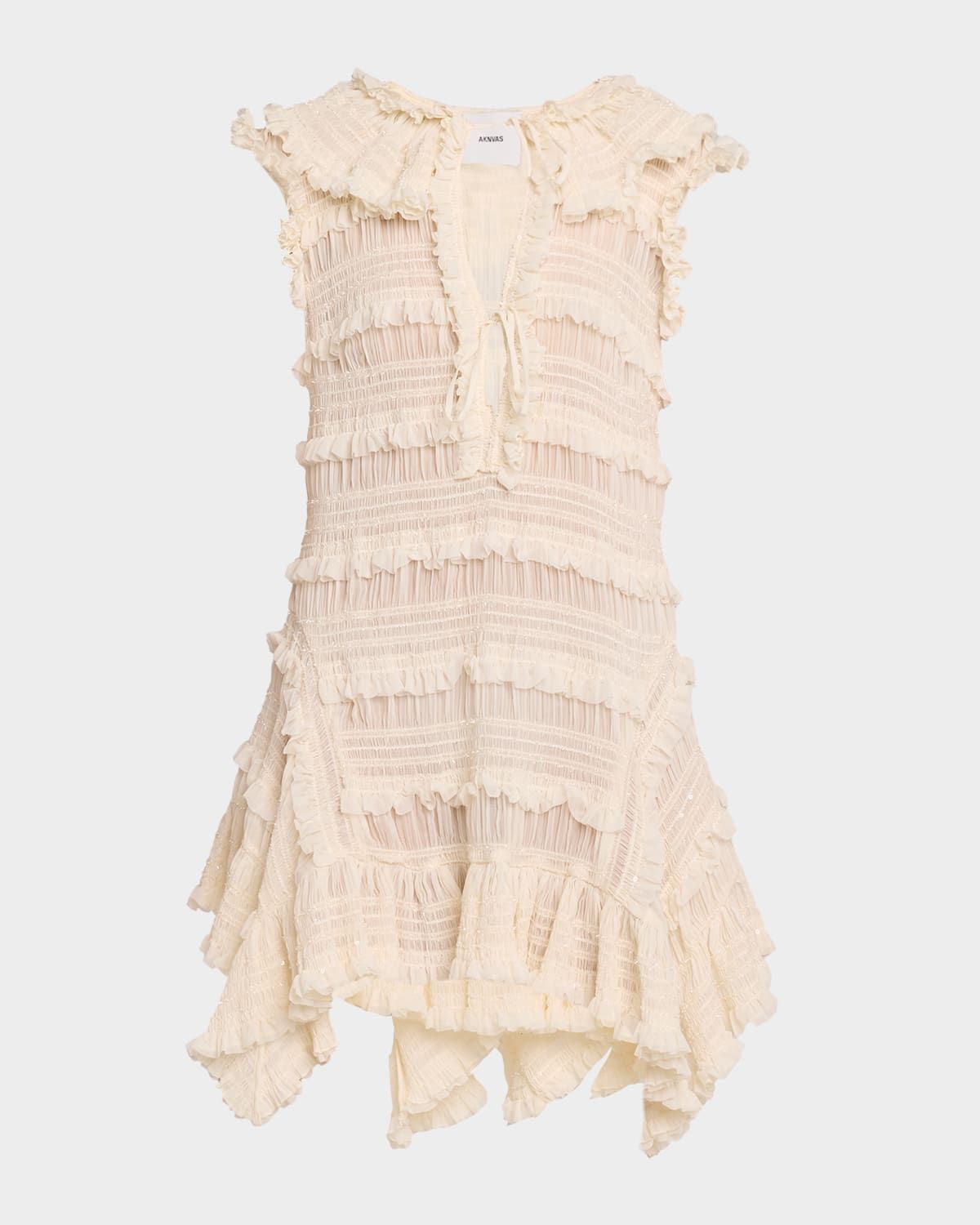 Nora Shirred Chiffon Mini Dress