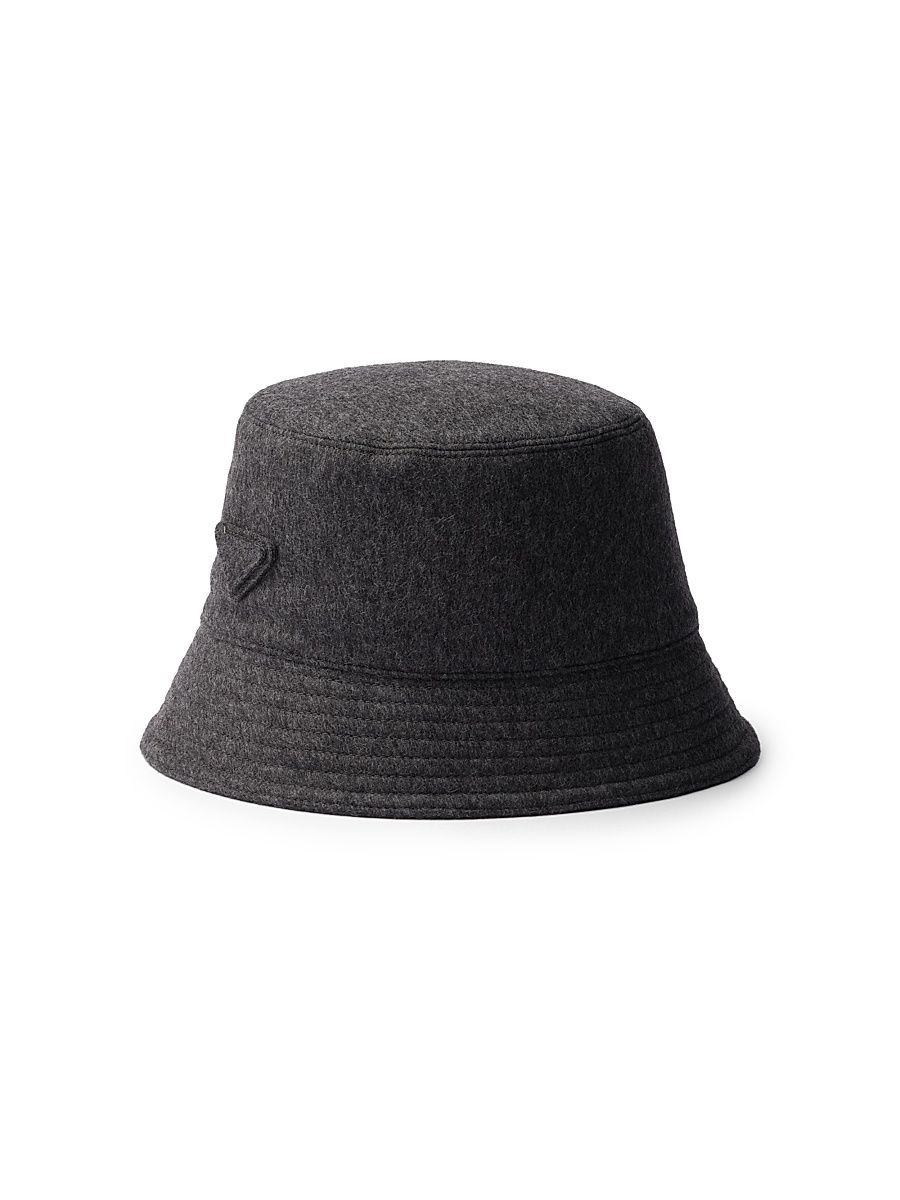 Women's Loden Fabric Bucket Hat - Grey - Size Large
