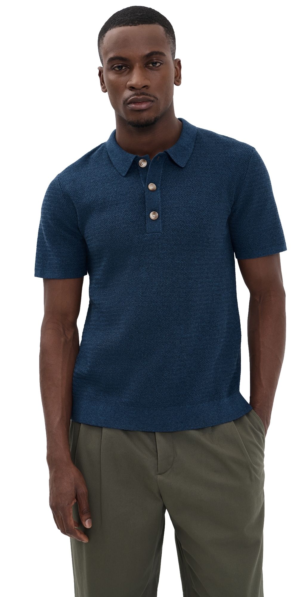 RAILS Nathan Knit Polo Harbour XL