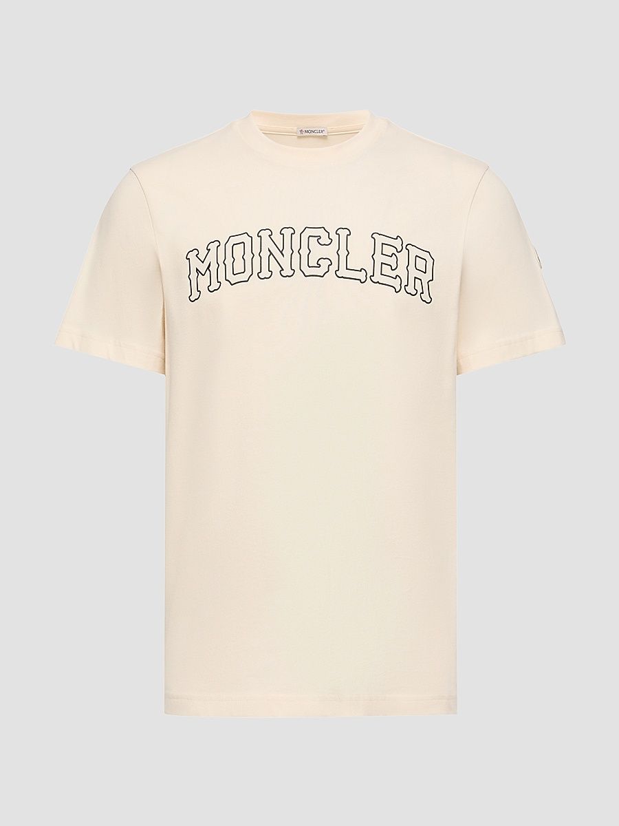 Men's Crewneck T-Shirt in Cotton - Ivory - Size XXXXL