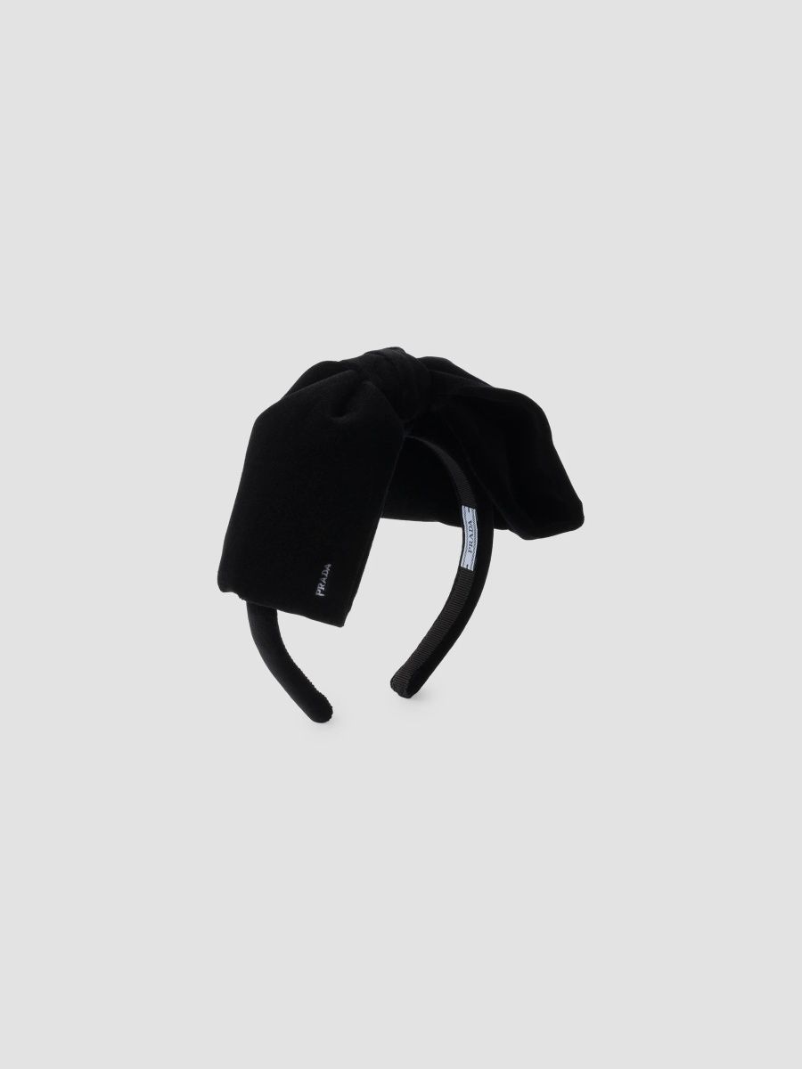 Prada Women's Velvet Headband - Black