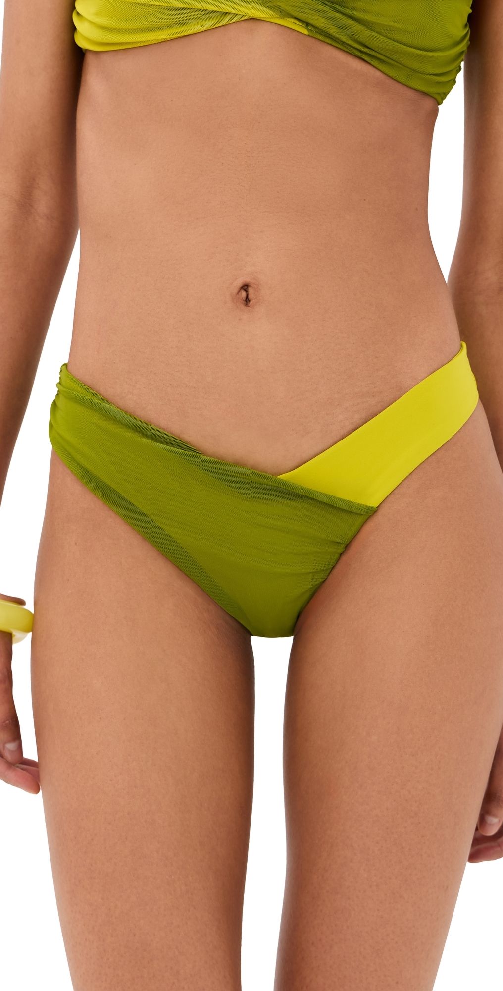 STAUD Emsley Bikini Bottoms Citron/Pesto S