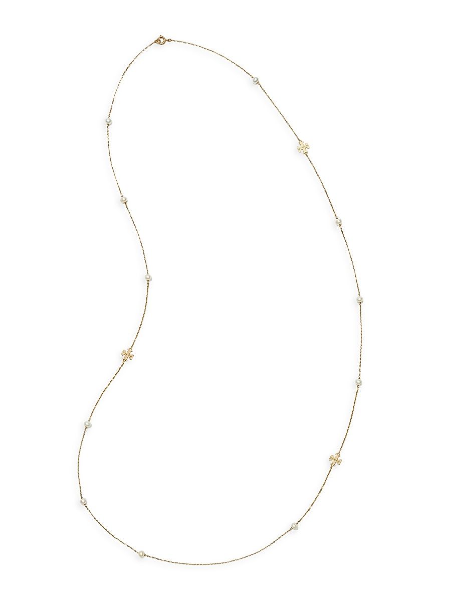 Women's Long Moondance Pearl Necklace - Tory Gold Pearl