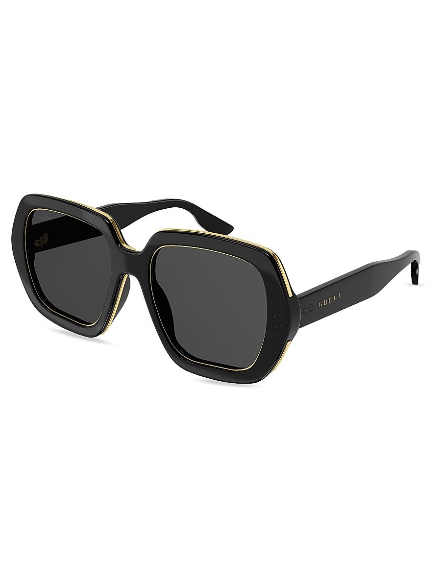 Men's 54MM Square Sunglasses - Black