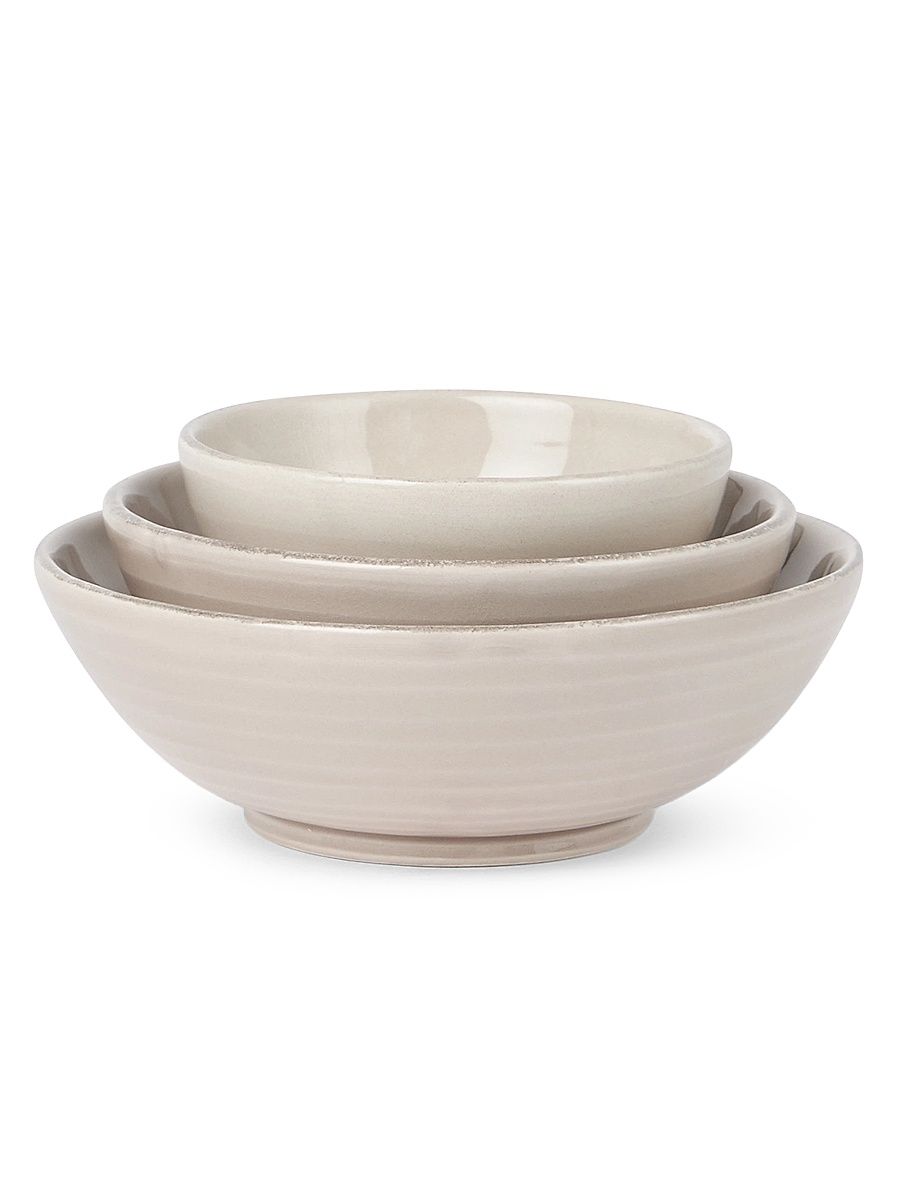 3 Piece Tradition Ceramic Bowl Set - Brown