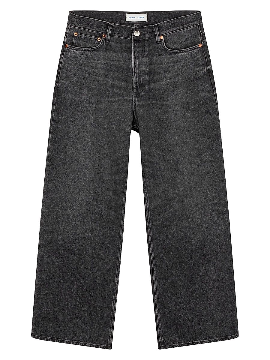 Men's Satimothy Low-Rise Wide-Leg Jeans - Black Blizzard - Size 36