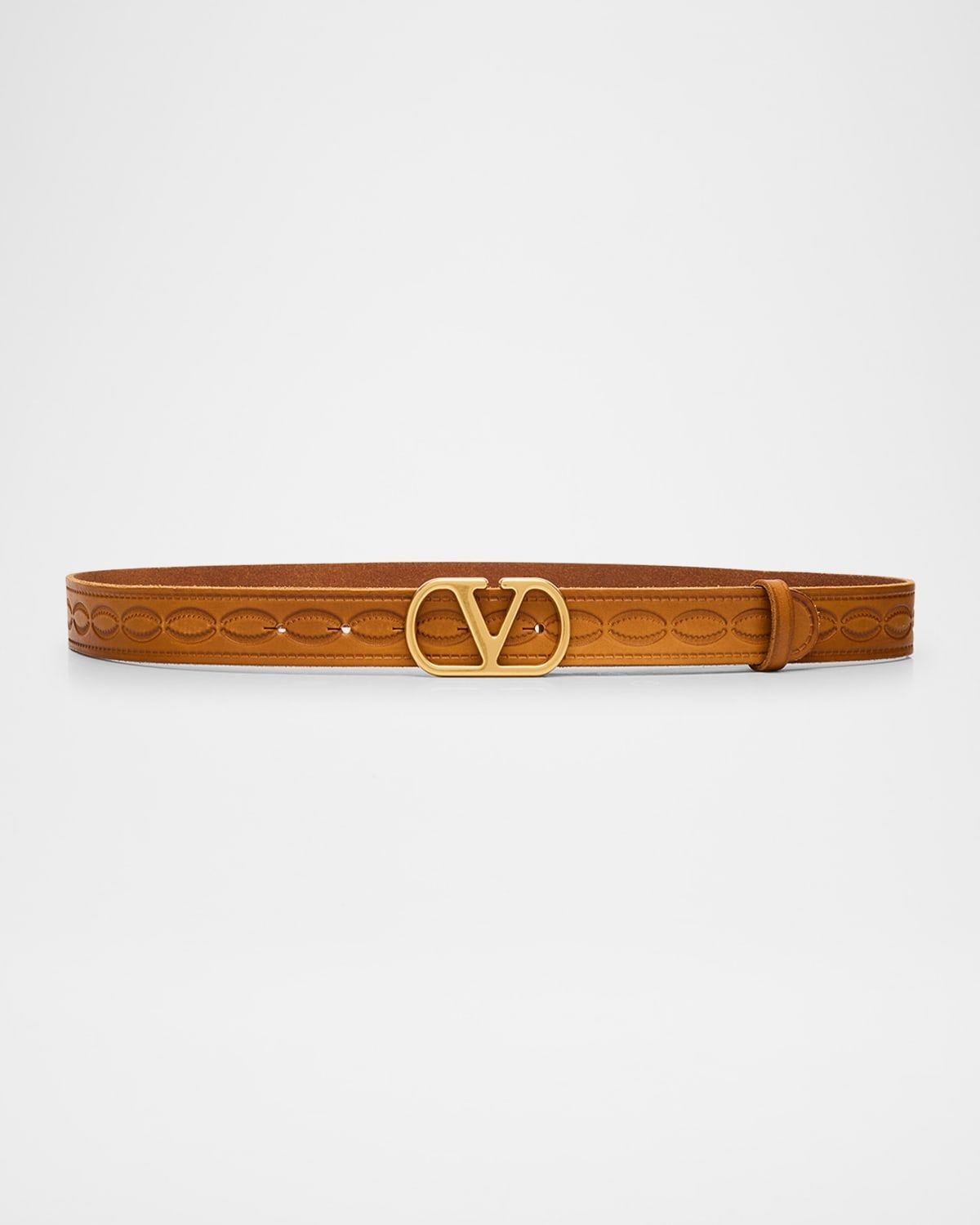 VLogo Signature Leather Belt, 30mm