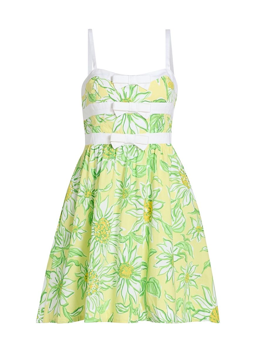 Women's Cheri Floral A-Line Sleeveless Minidress - Limoncello Sunbelievable - Size 16