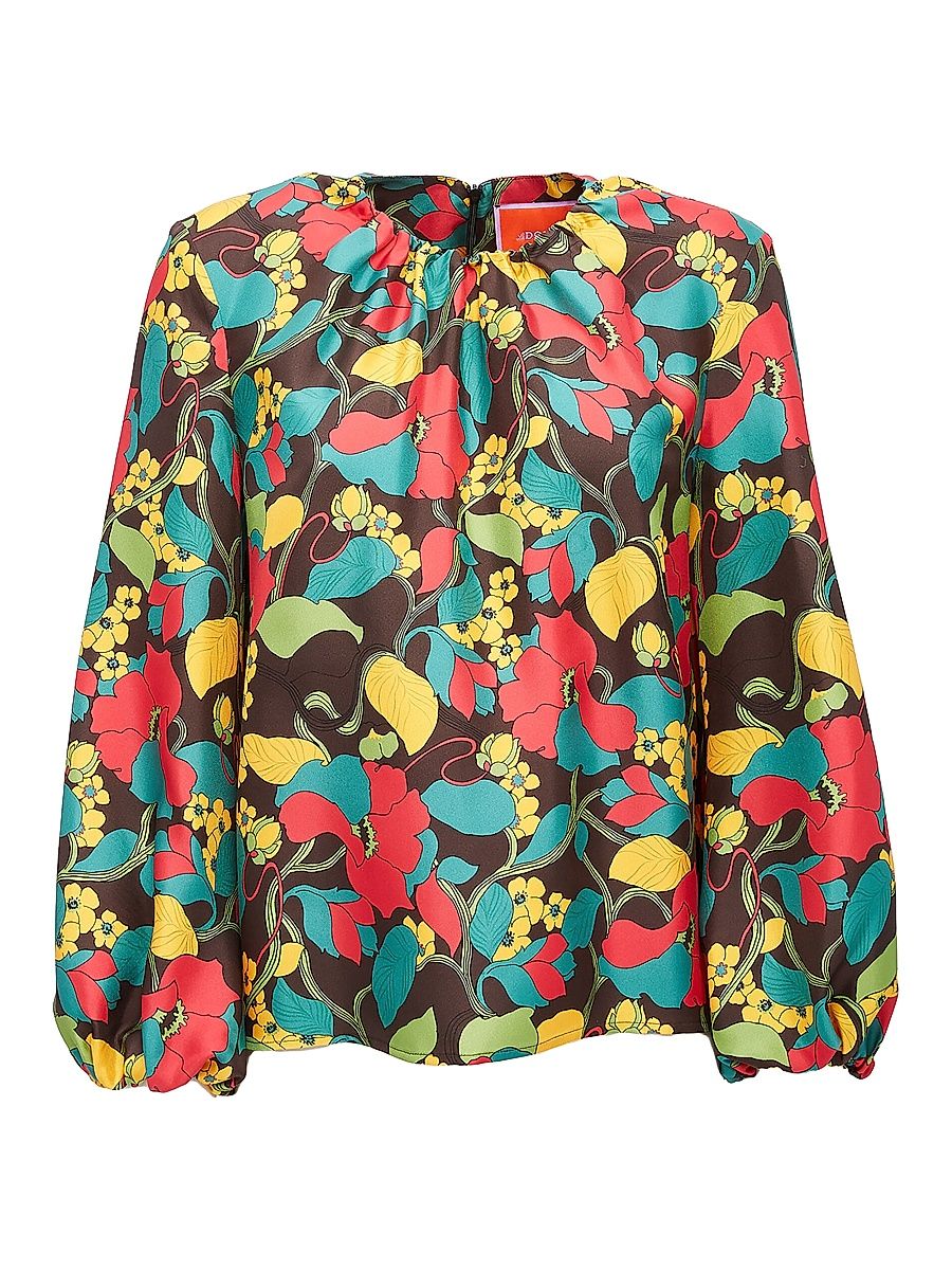 Women's Charming Top - Vines Brown - Size Medium