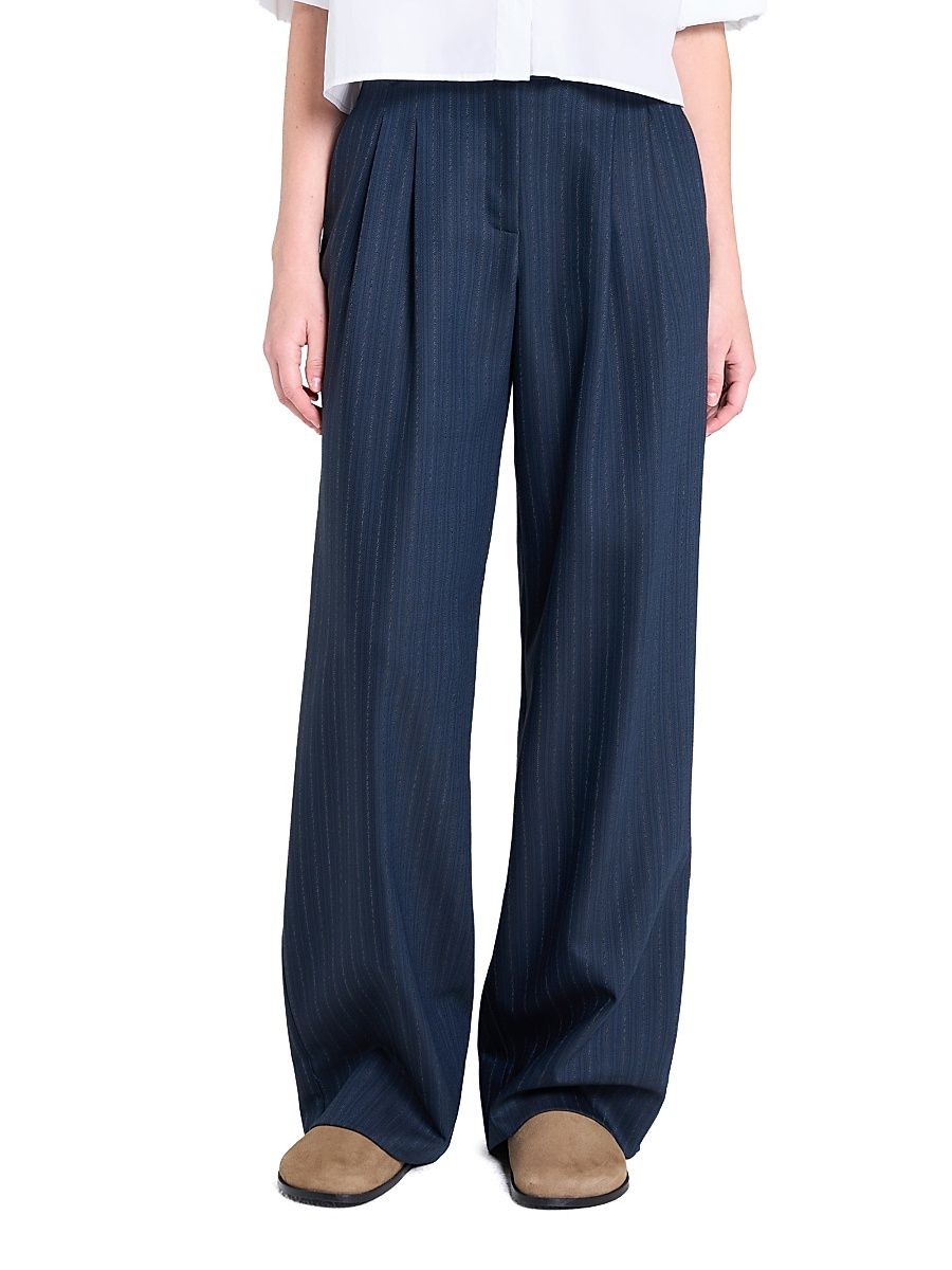 Women's Next Didi Striped Wool Pants - Insignia Blue - Size 12