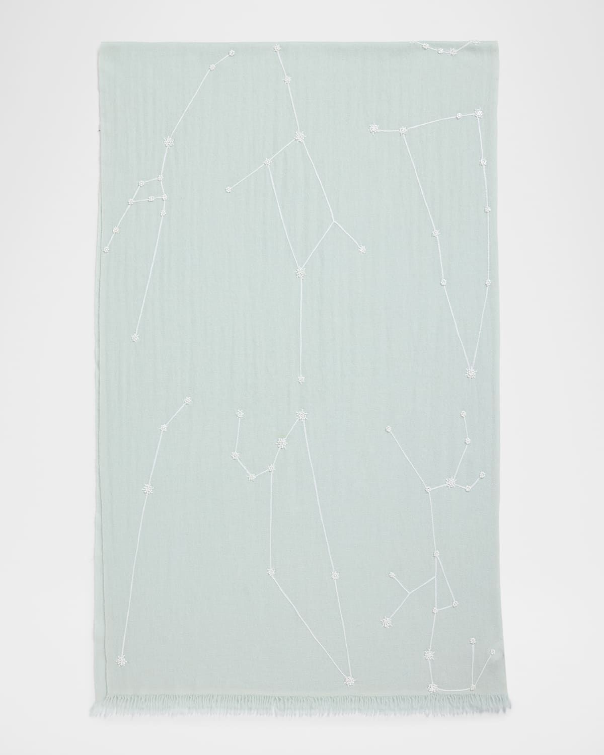 Beaded Constellation Cashmere/Wool Scarf
